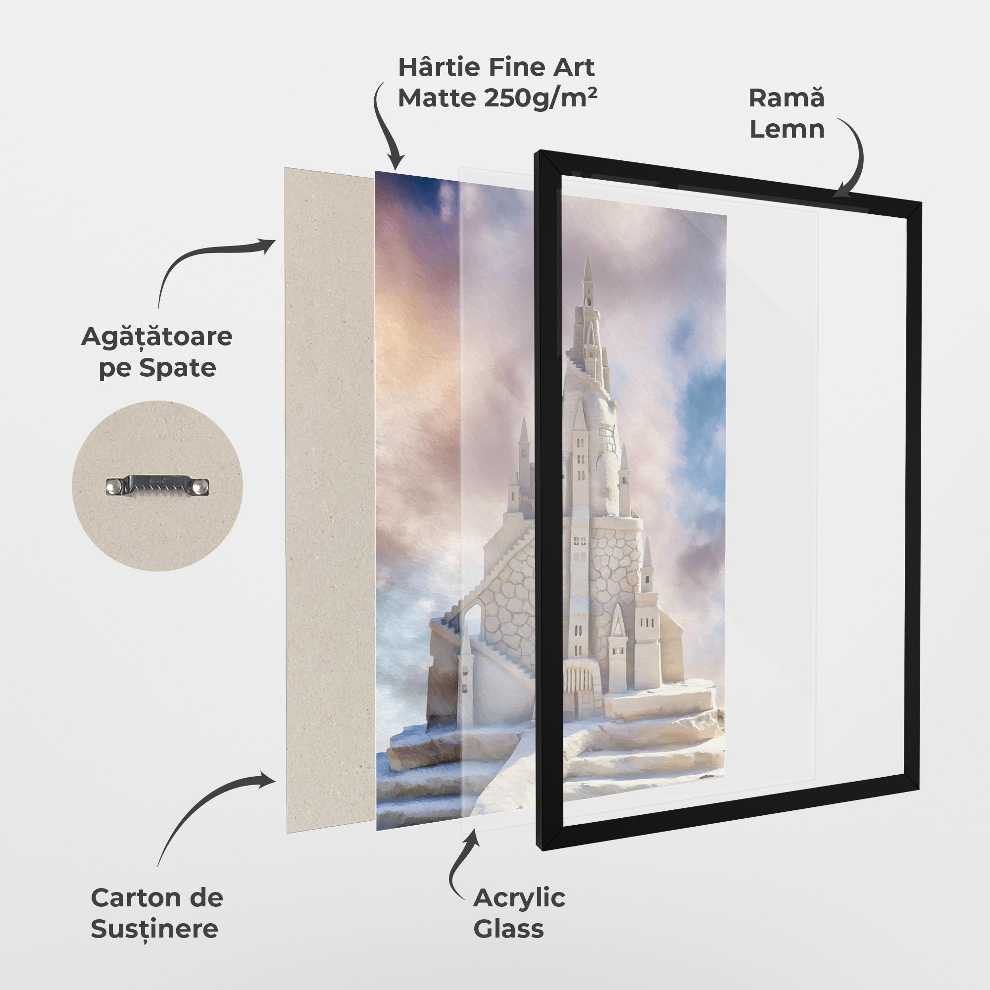 Poster Înrămat Cream Castle mockup 1