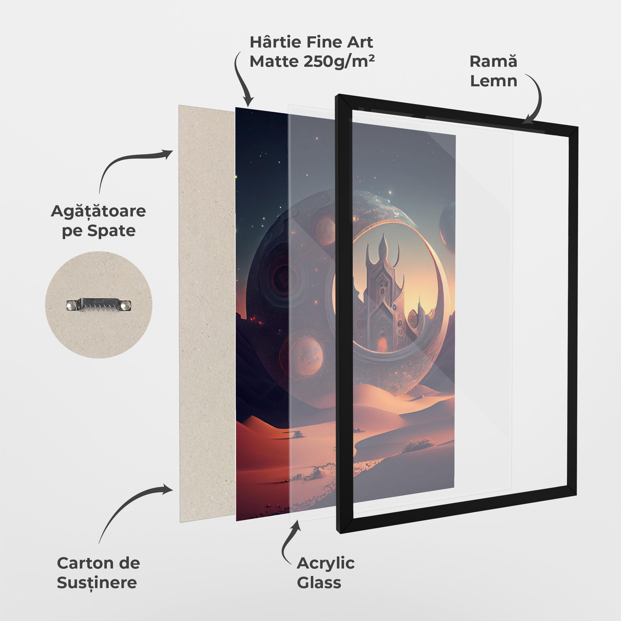 Poster Înrămat Fantasy Desert Castle mockup 1