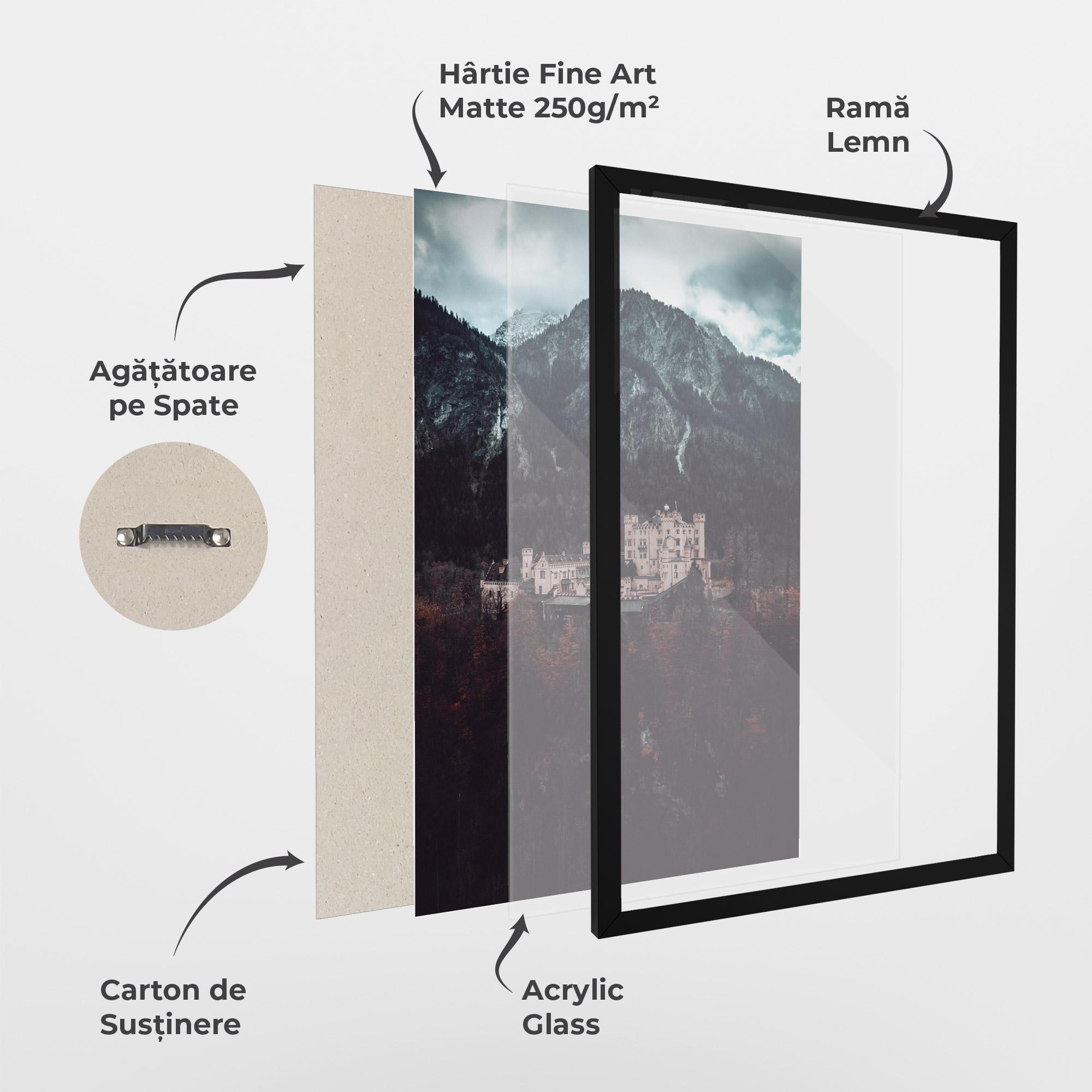 Poster Înrămat Forest Castle mockup 1