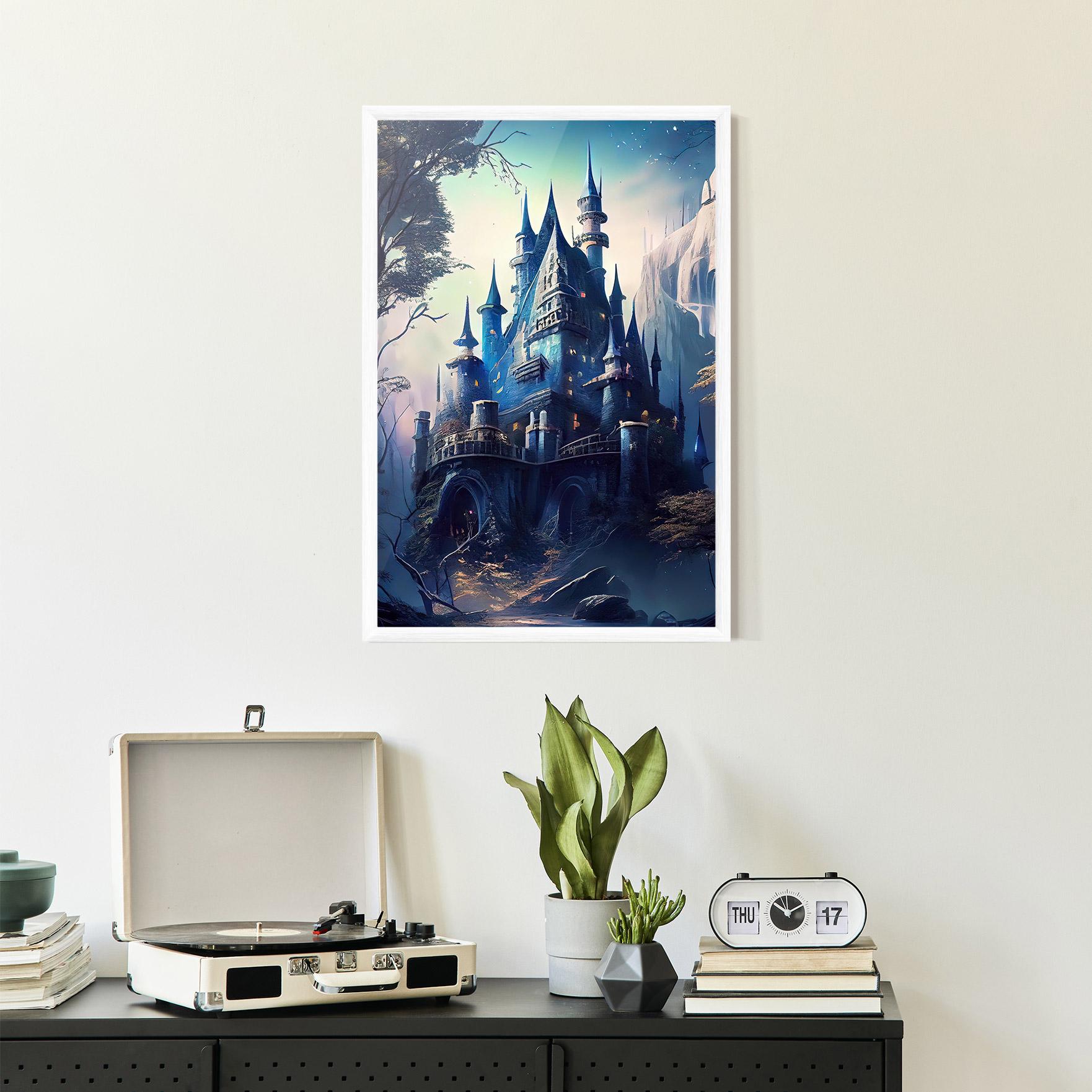 Poster Înrămat Blue Art Castle mockup 2