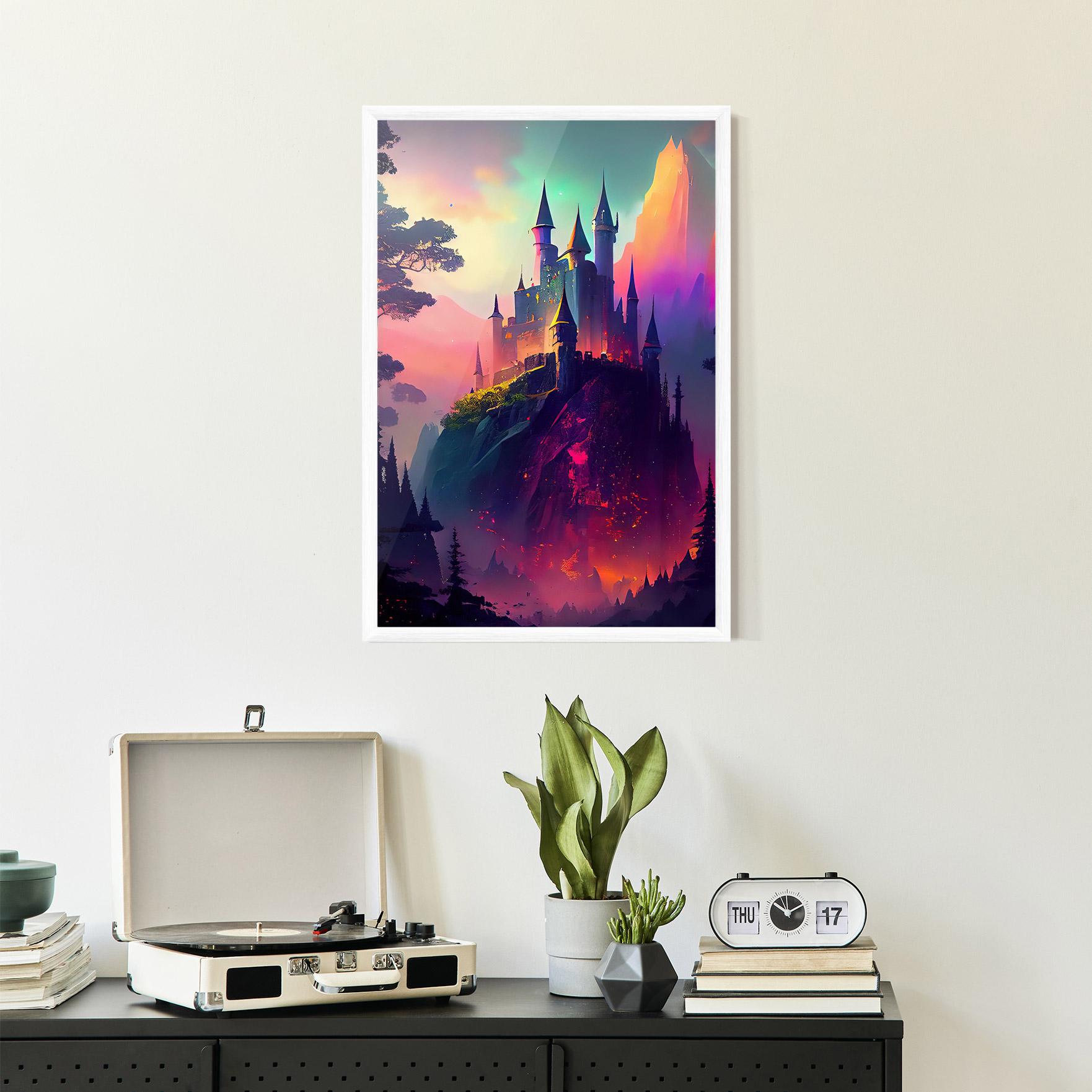 Poster Înrămat Purple Orange Castle mockup 2