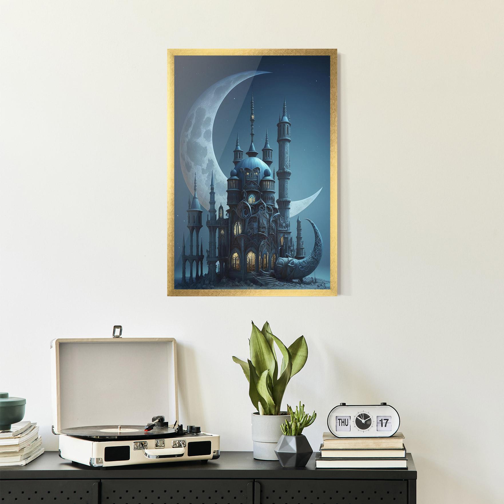 Poster Înrămat Mosque Moon mockup 2