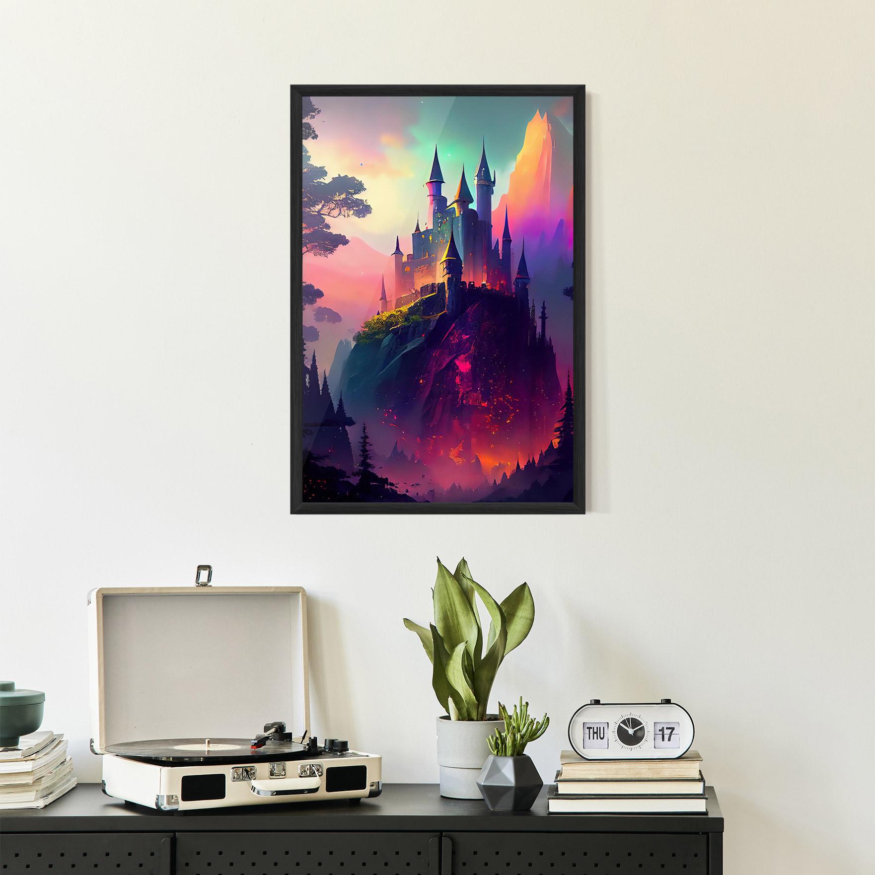 Poster Înrămat Purple Orange Castle mockup 2