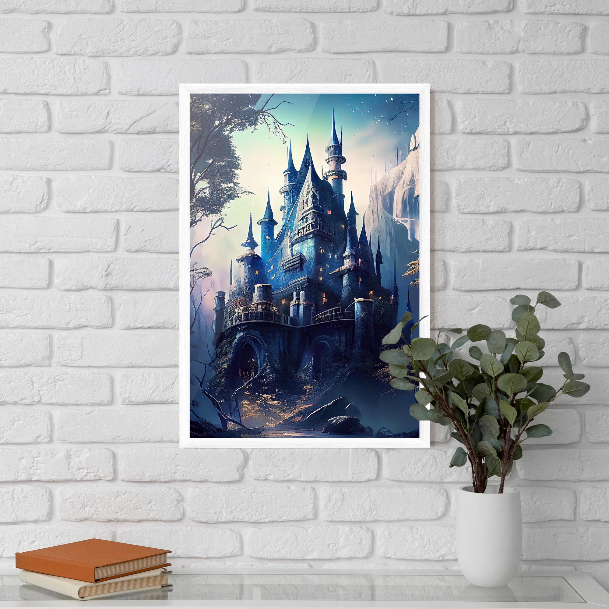 Poster Înrămat Blue Art Castle mockup 5