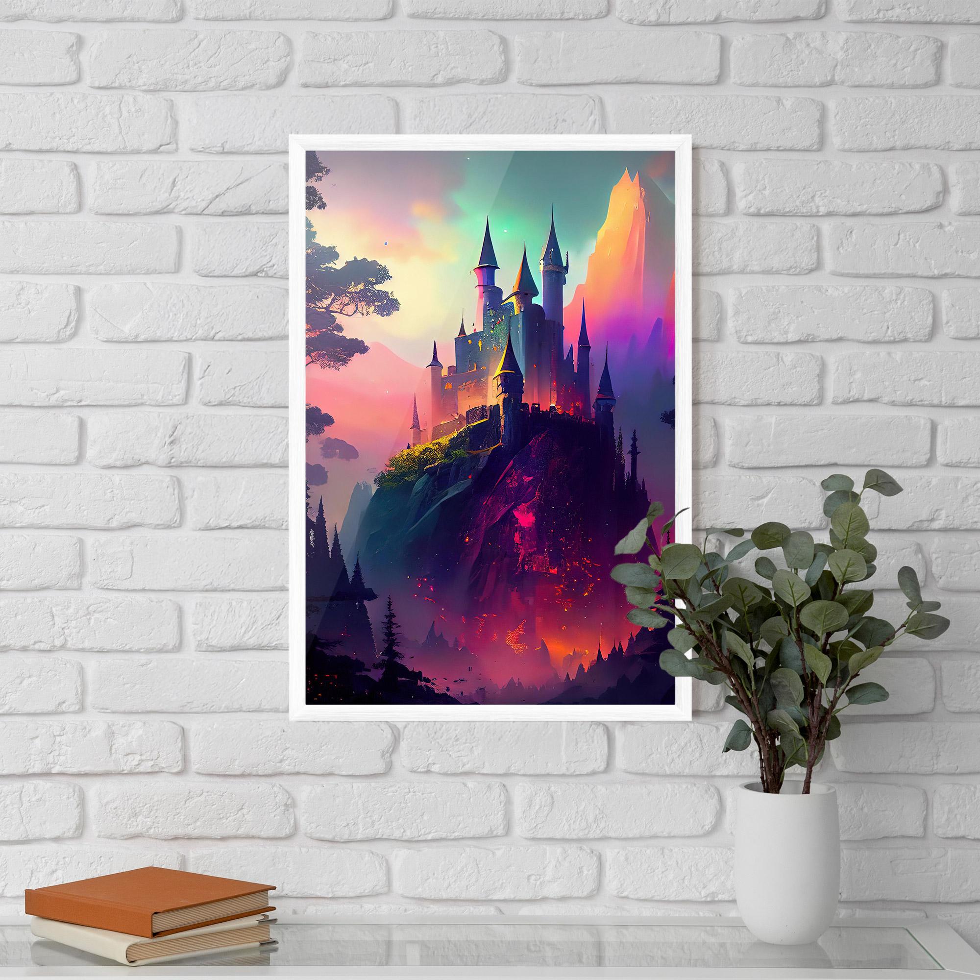 Poster Înrămat Purple Orange Castle mockup 5