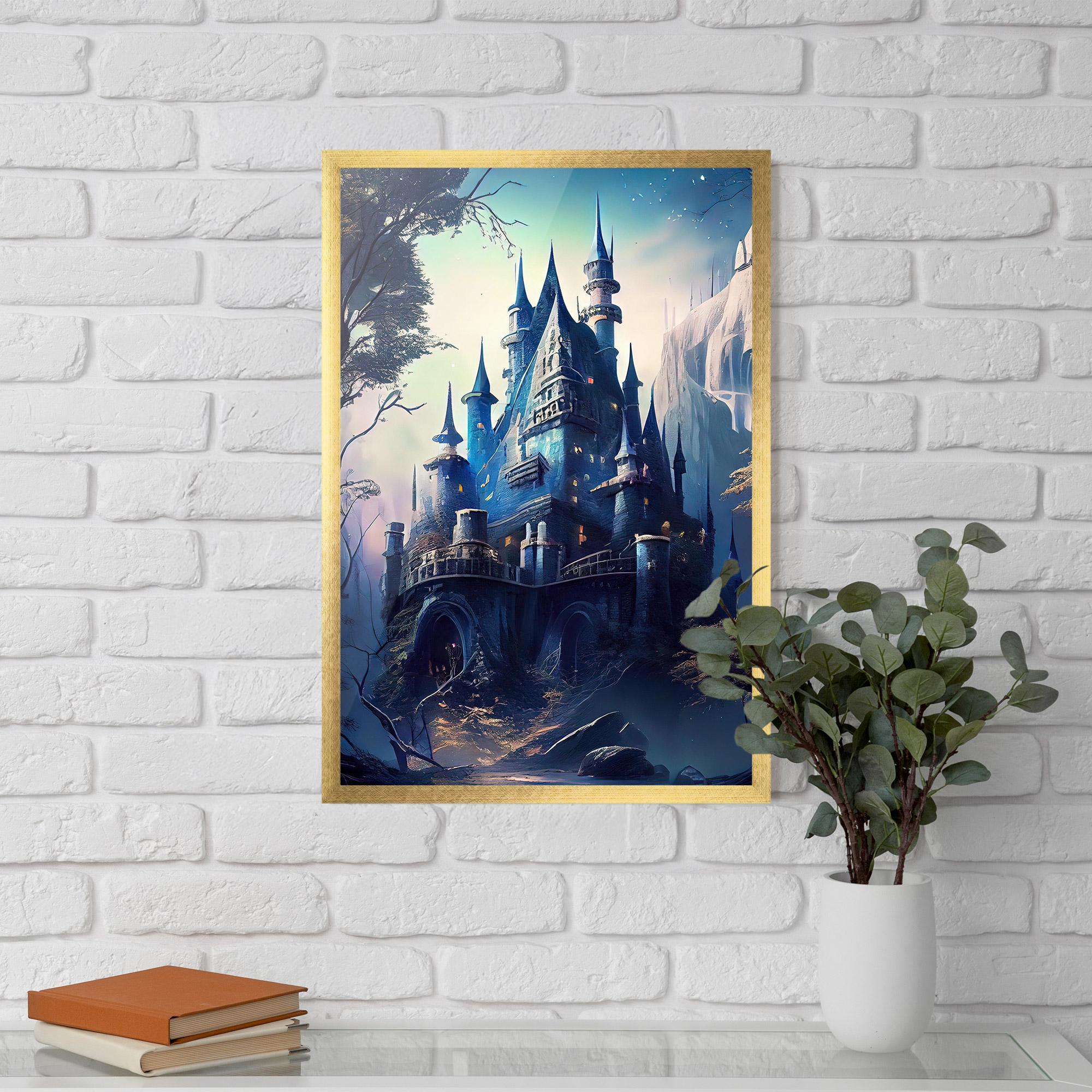 Poster Înrămat Blue Art Castle mockup 5