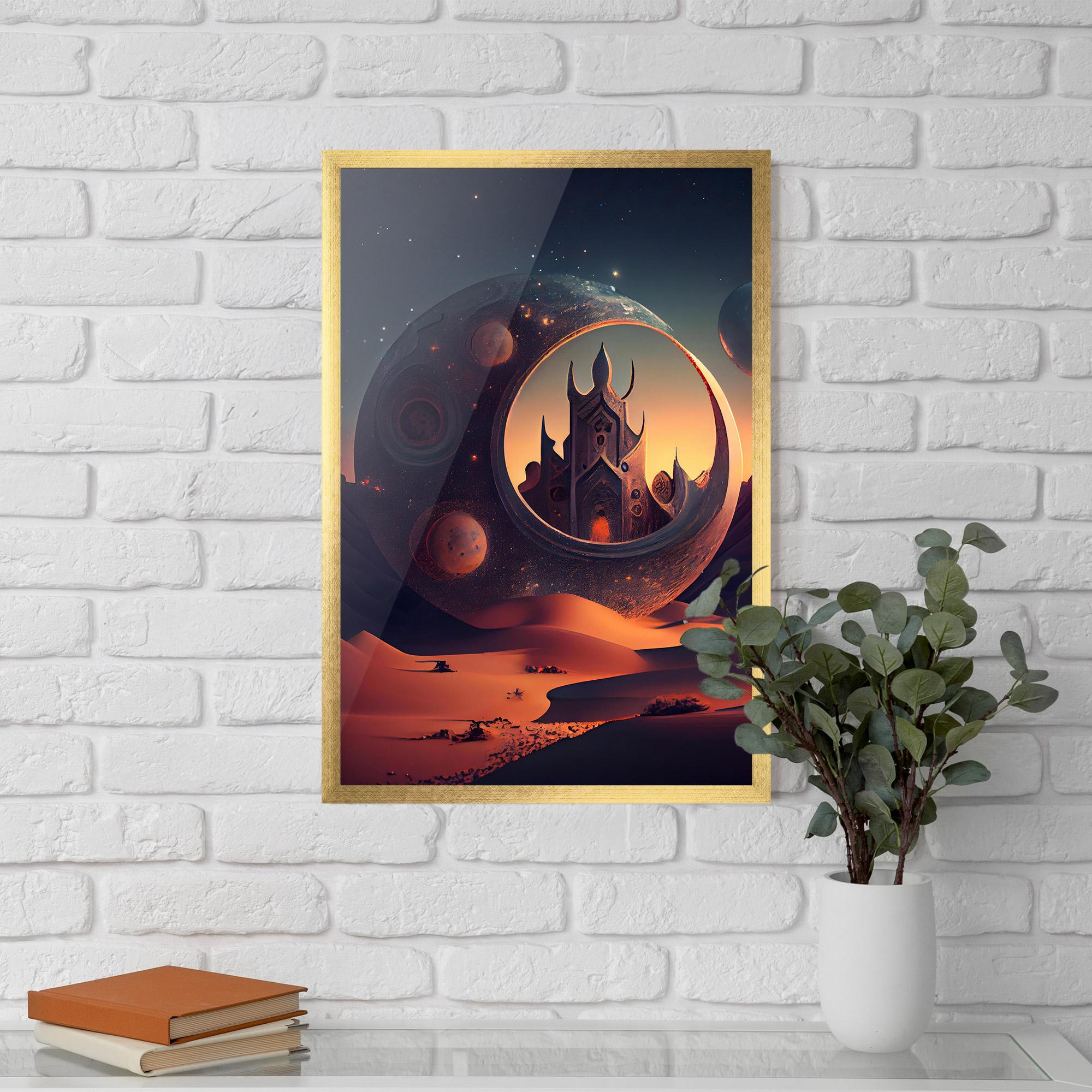 Poster Înrămat Fantasy Desert Castle mockup 5