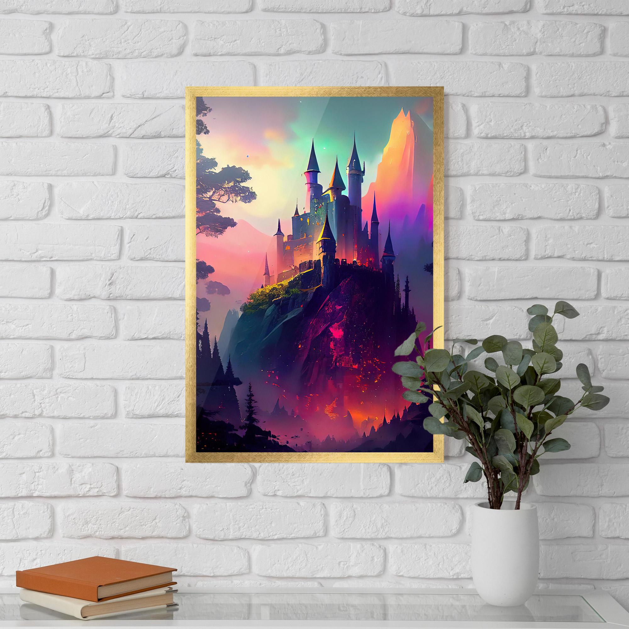 Poster Înrămat Purple Orange Castle mockup 5