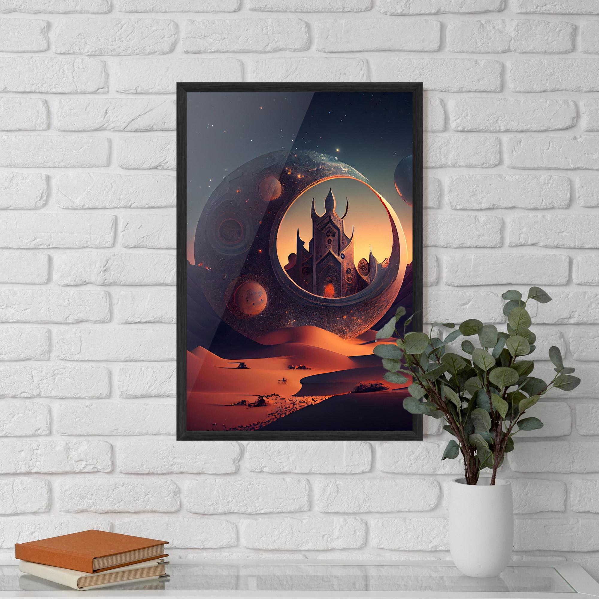 Poster Înrămat Fantasy Desert Castle mockup 5
