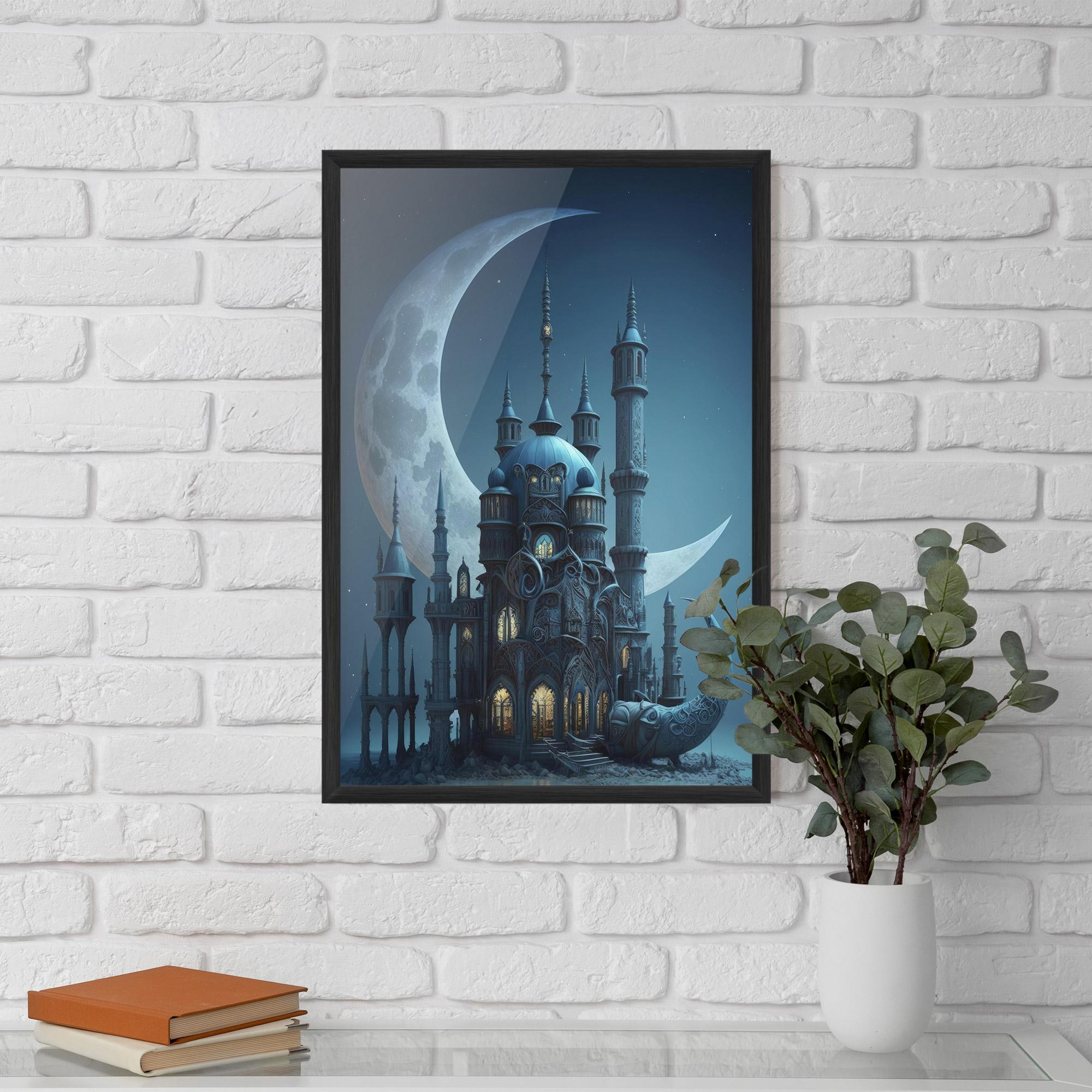 Poster Înrămat Mosque Moon mockup 5