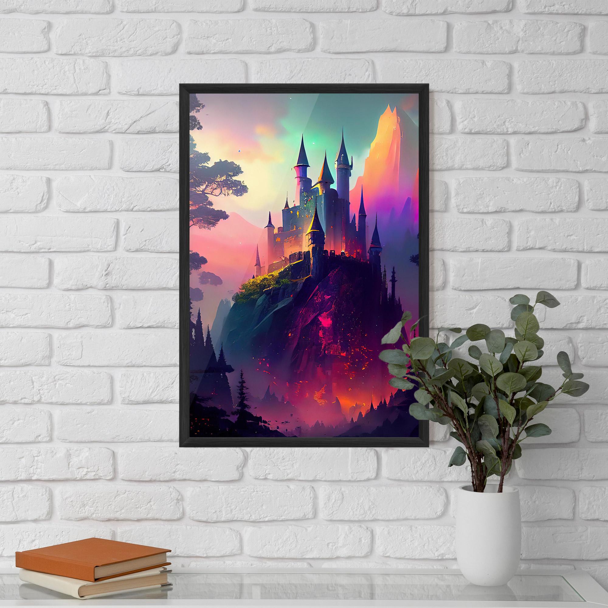 Poster Înrămat Purple Orange Castle mockup 5