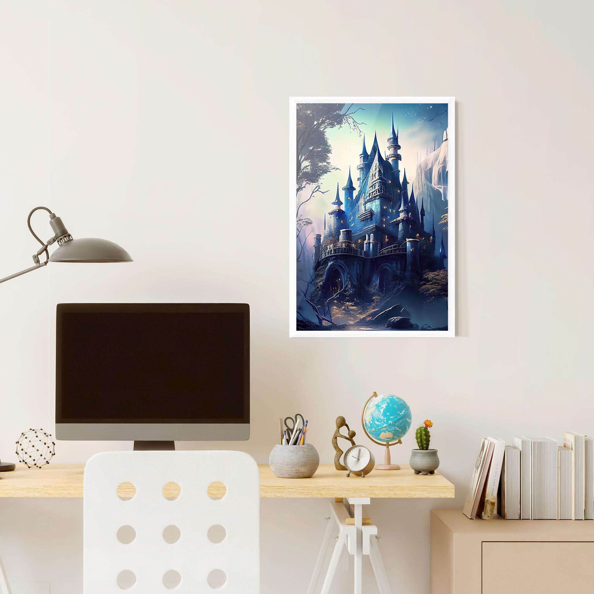 Poster Înrămat Blue Art Castle mockup 6