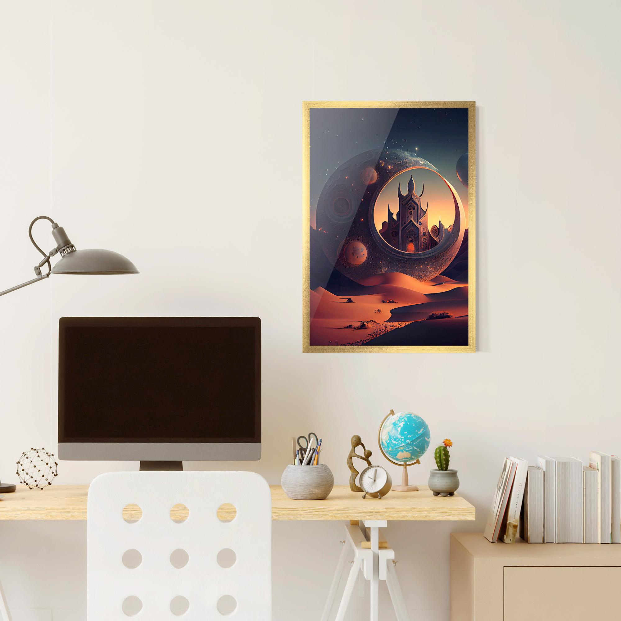 Poster Înrămat Fantasy Desert Castle mockup 6