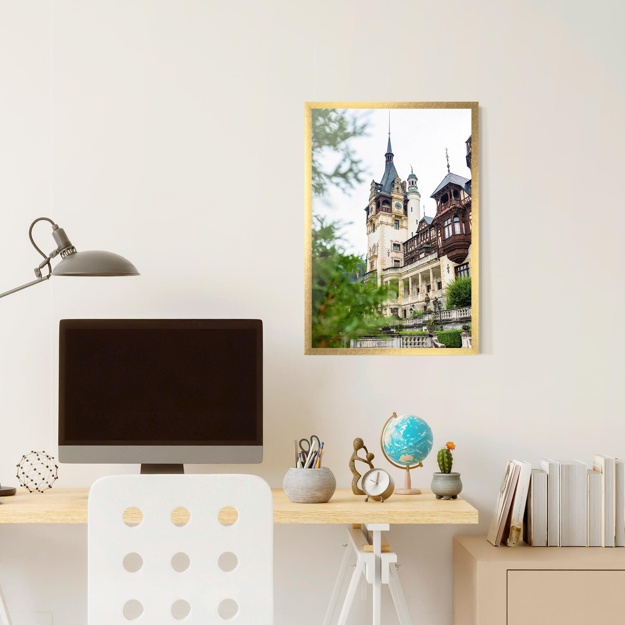 Poster Înrămat Peles Castle Romania mockup 6
