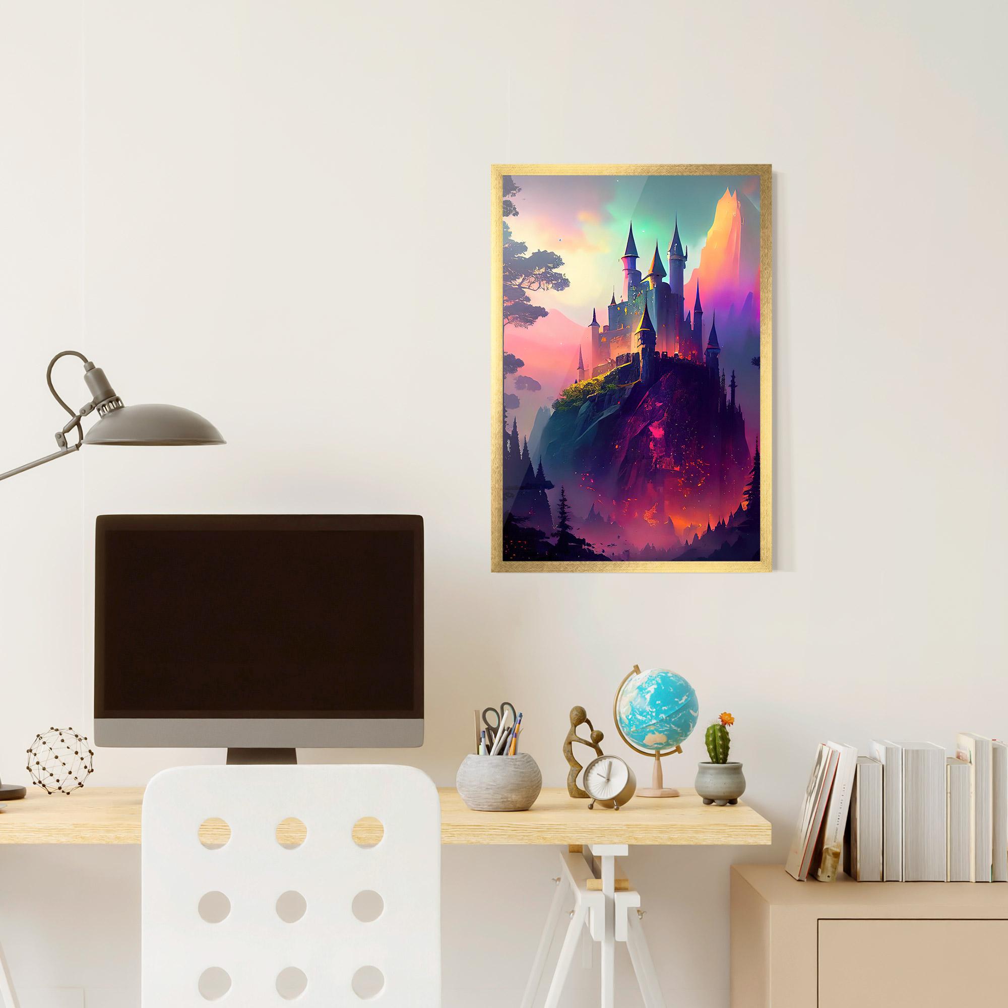 Poster Înrămat Purple Orange Castle mockup 6