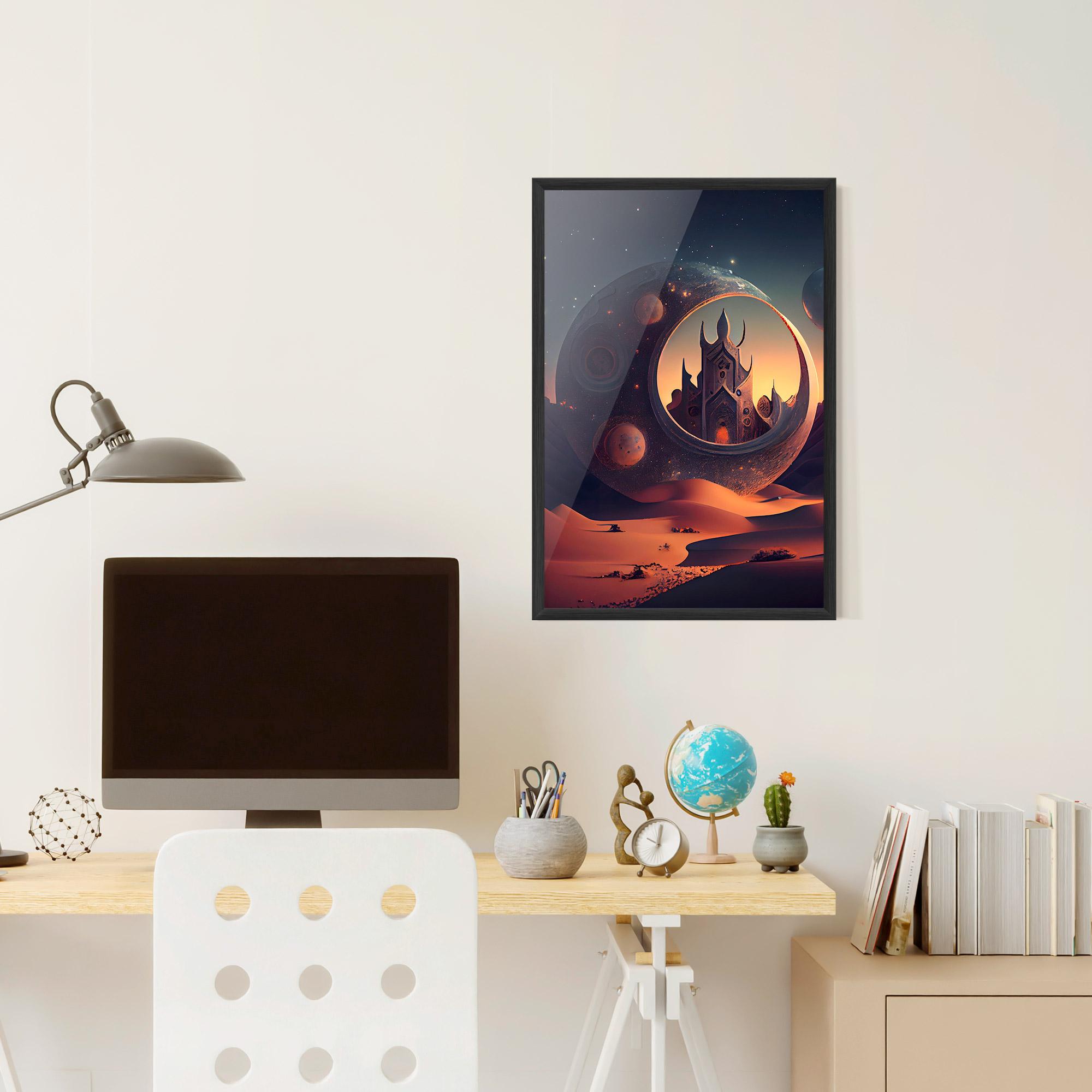 Poster Înrămat Fantasy Desert Castle mockup 6