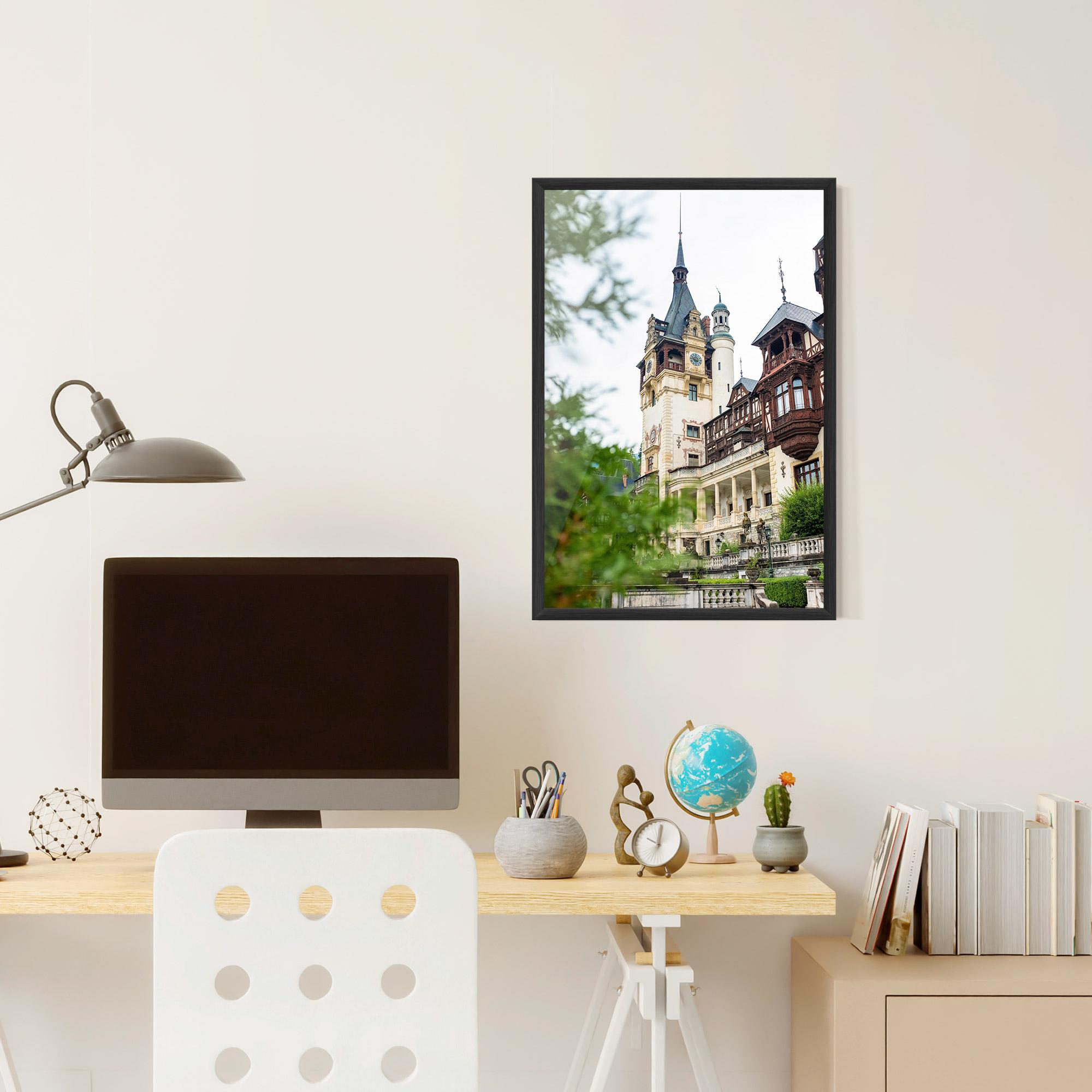 Poster Înrămat Peles Castle Romania mockup 6