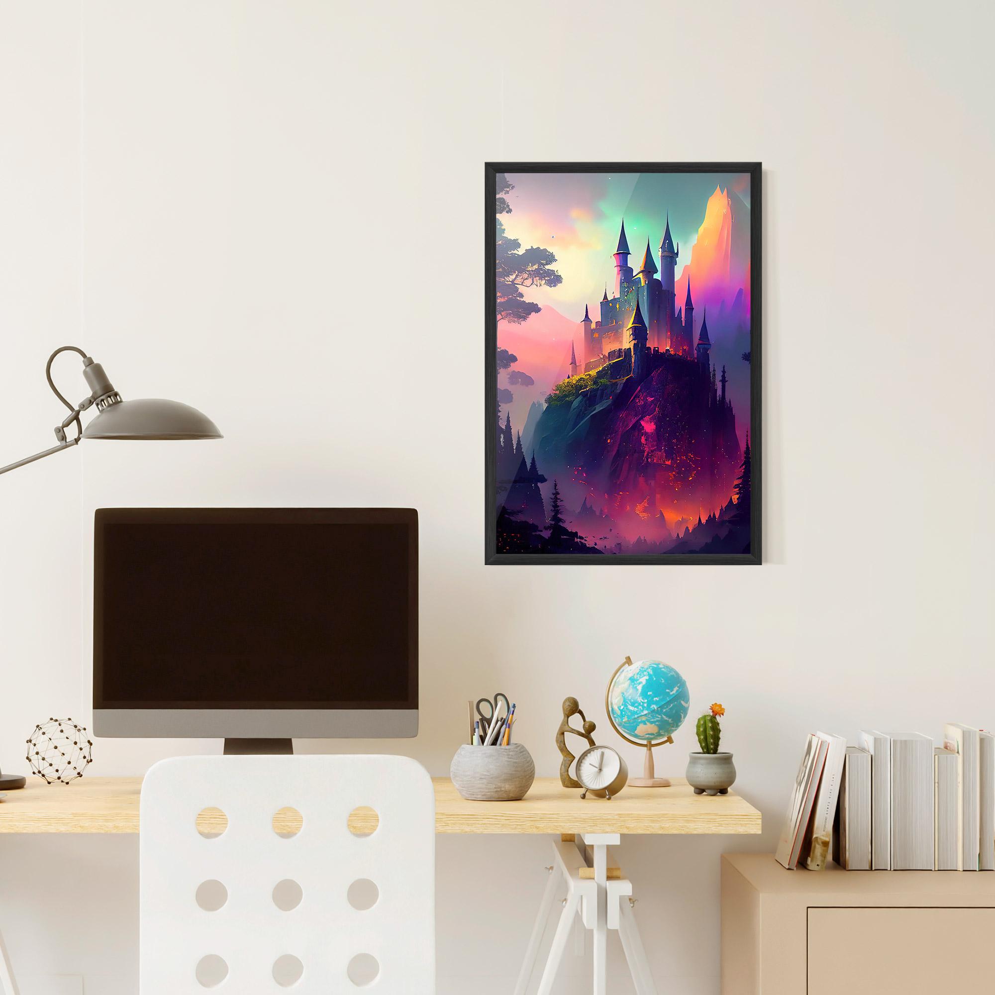 Poster Înrămat Purple Orange Castle mockup 6