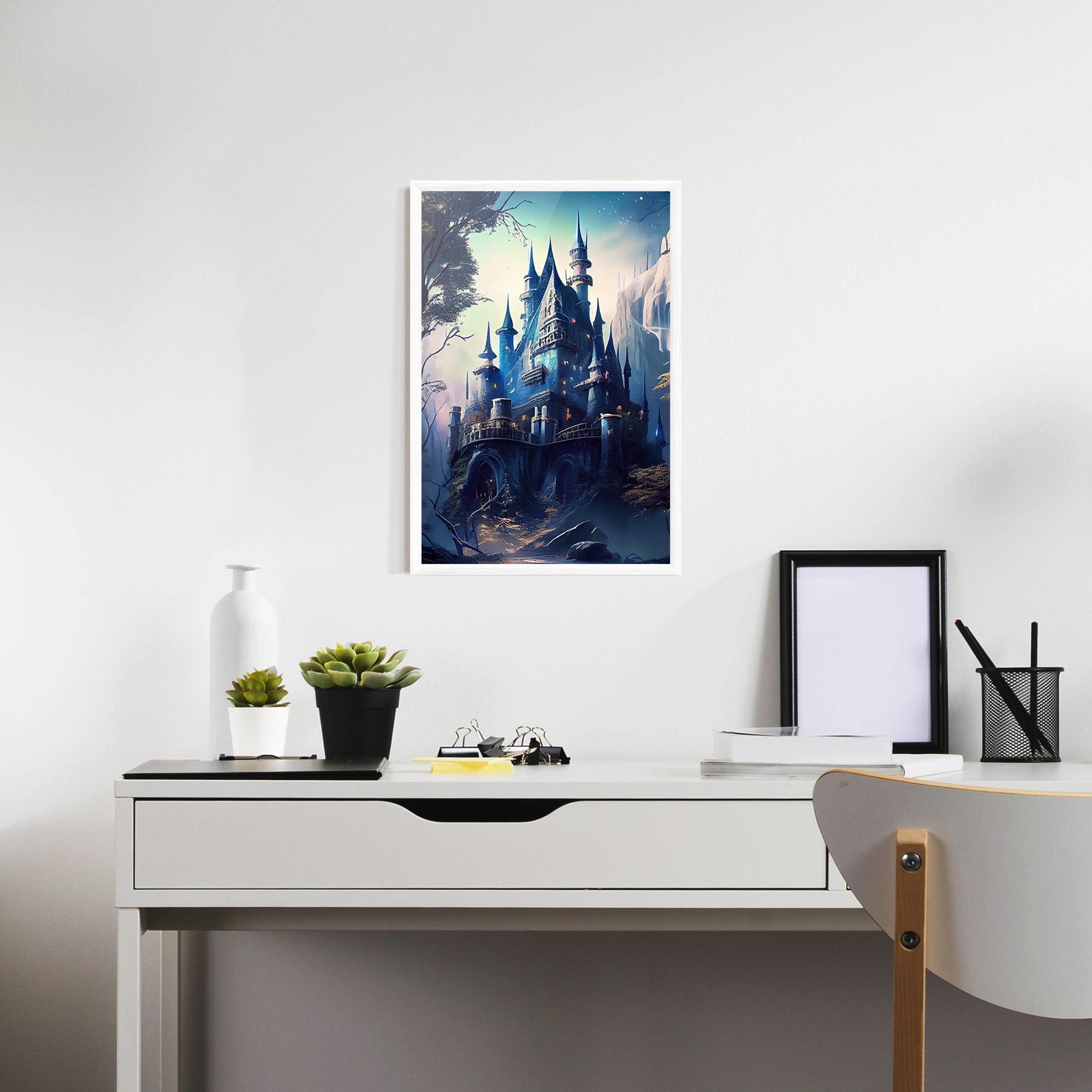 Poster Înrămat Blue Art Castle mockup 7