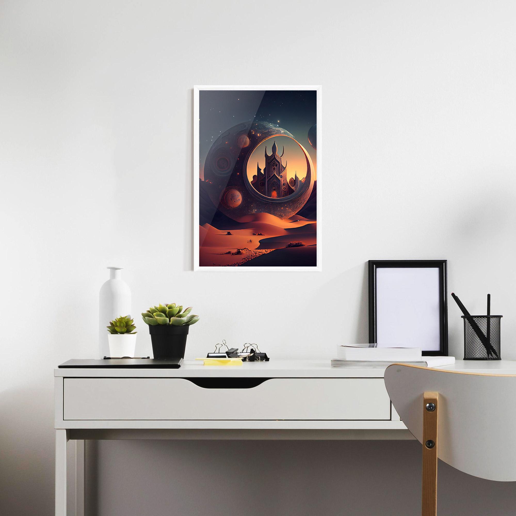 Poster Înrămat Fantasy Desert Castle mockup 7