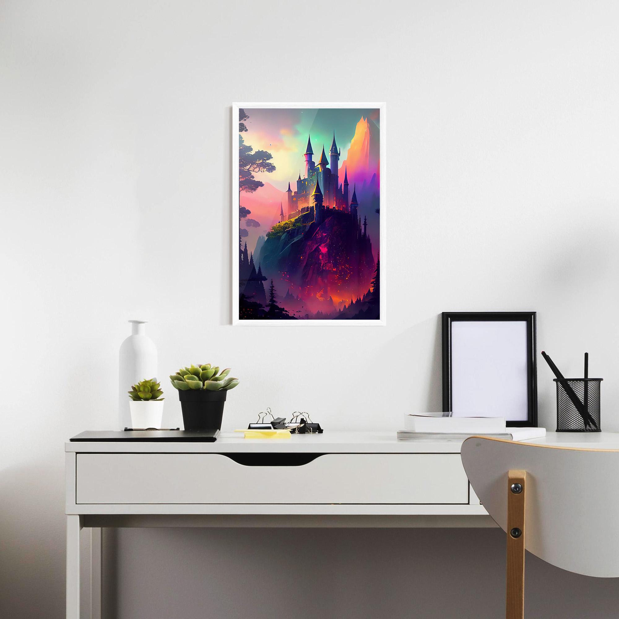 Poster Înrămat Purple Orange Castle mockup 7