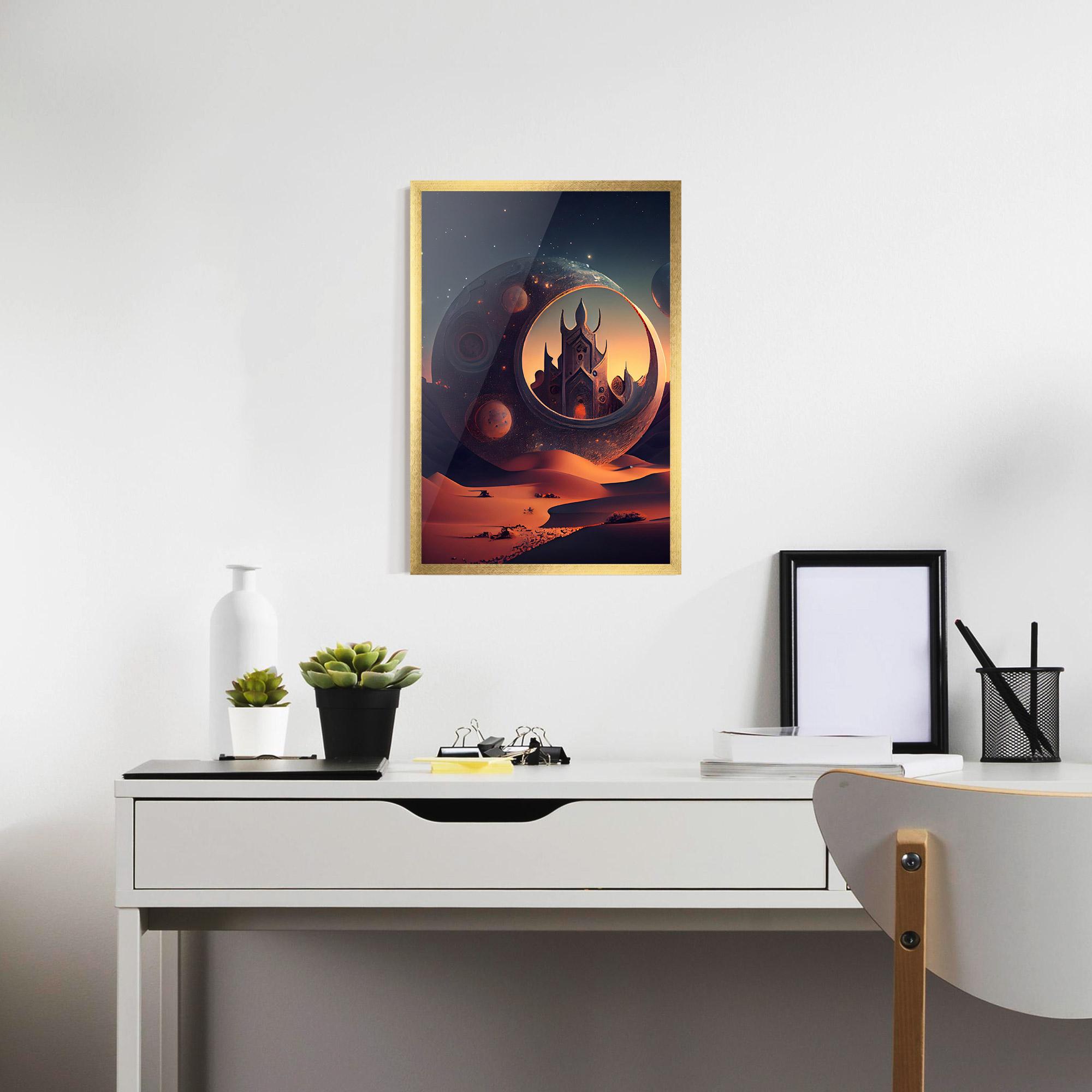 Poster Înrămat Fantasy Desert Castle mockup 7
