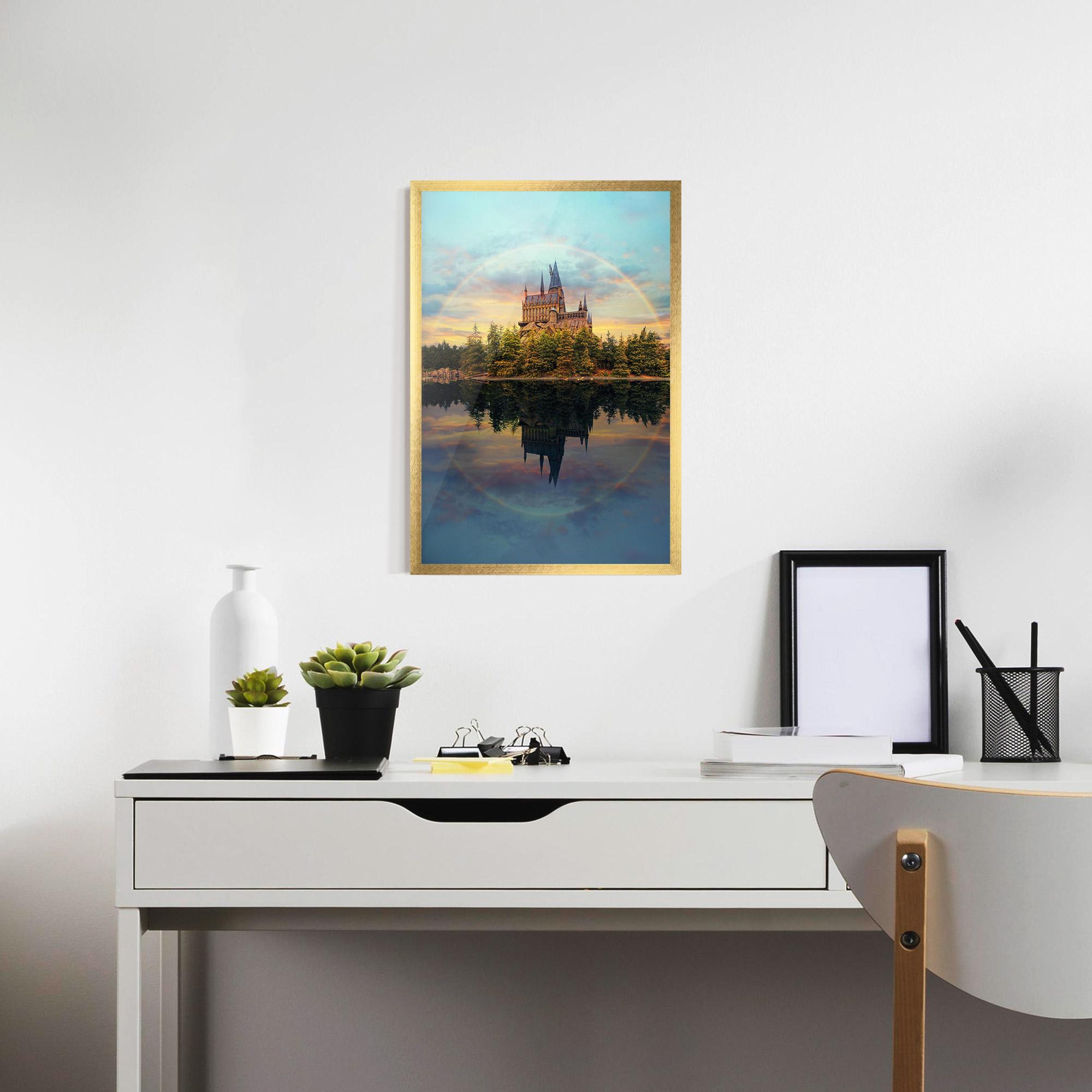 Poster Înrămat Hogwarts Castle mockup 7