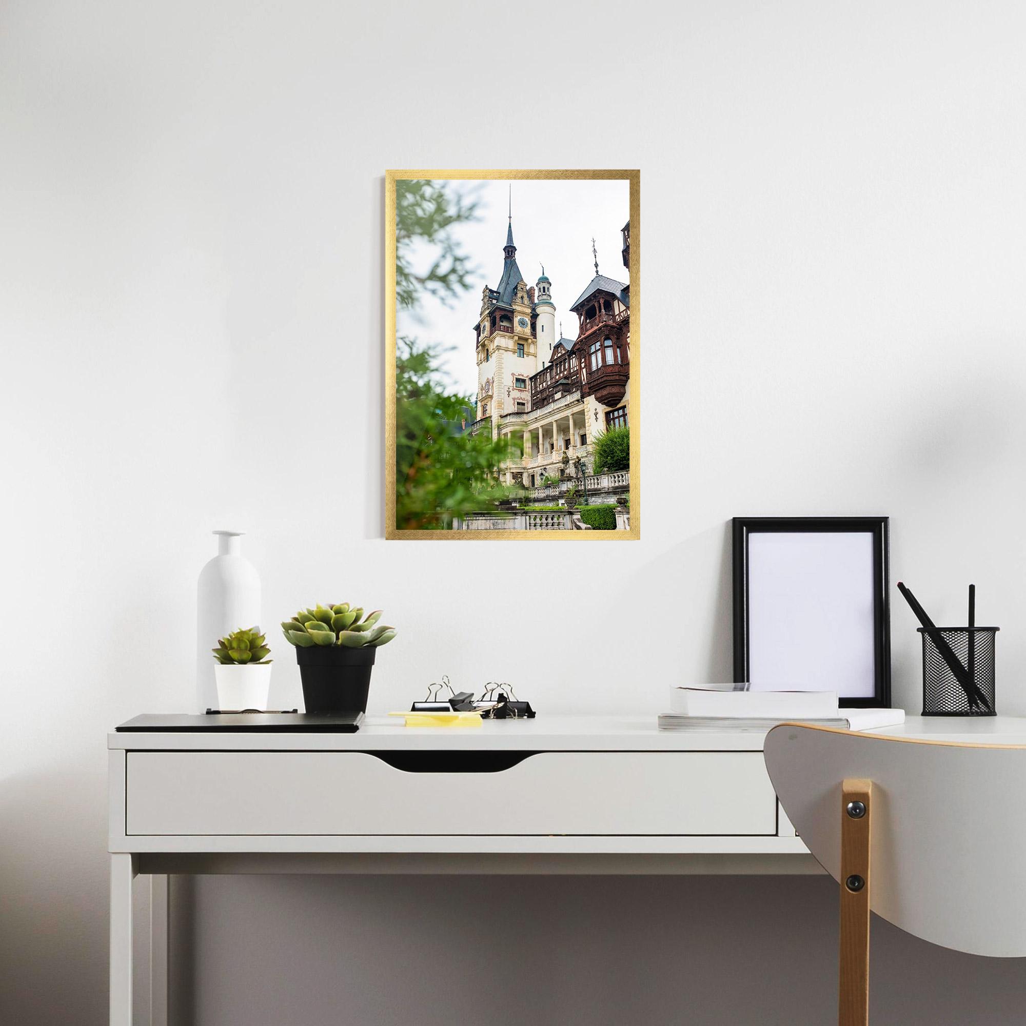 Poster Înrămat Peles Castle Romania mockup 7