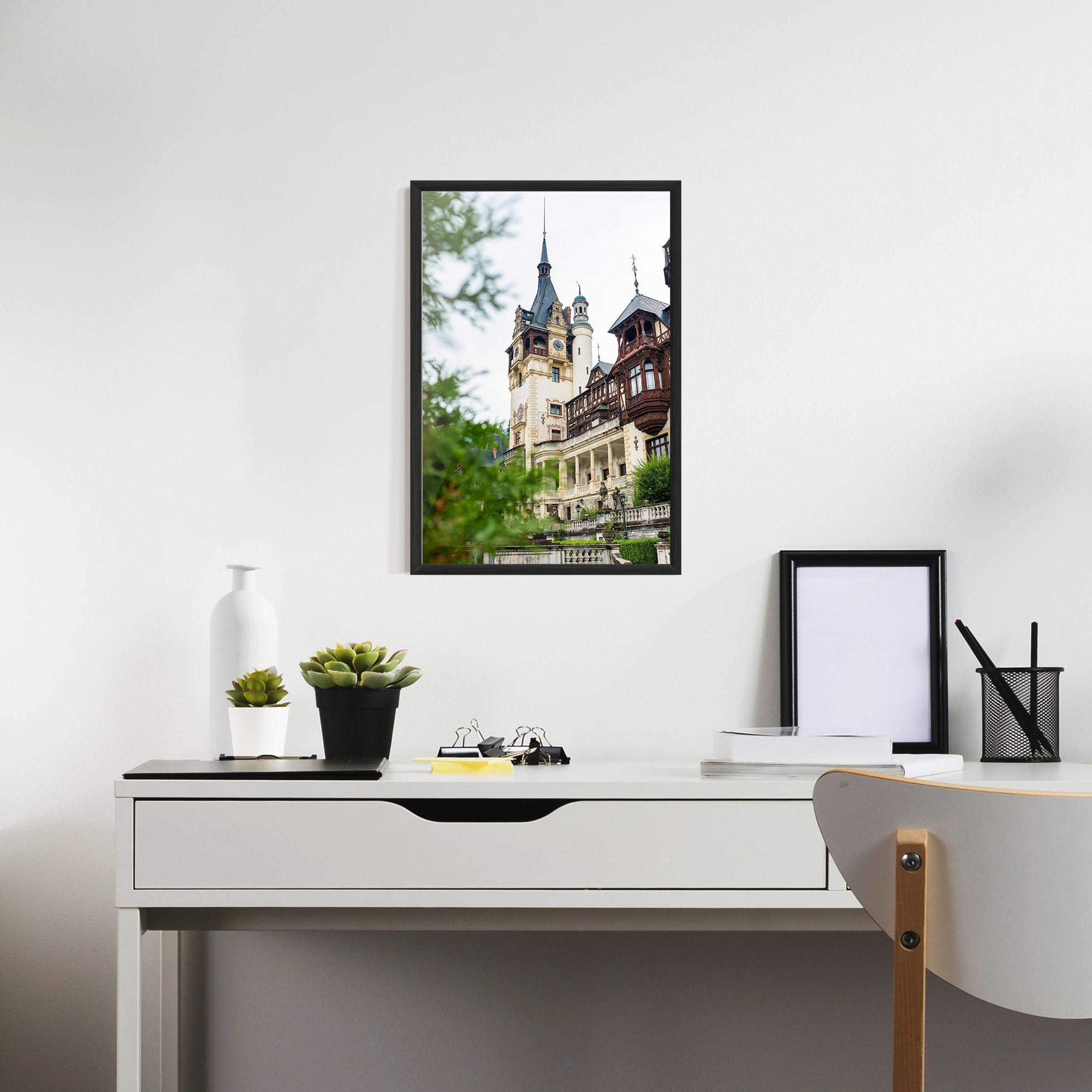 Poster Înrămat Peles Castle Romania mockup 7