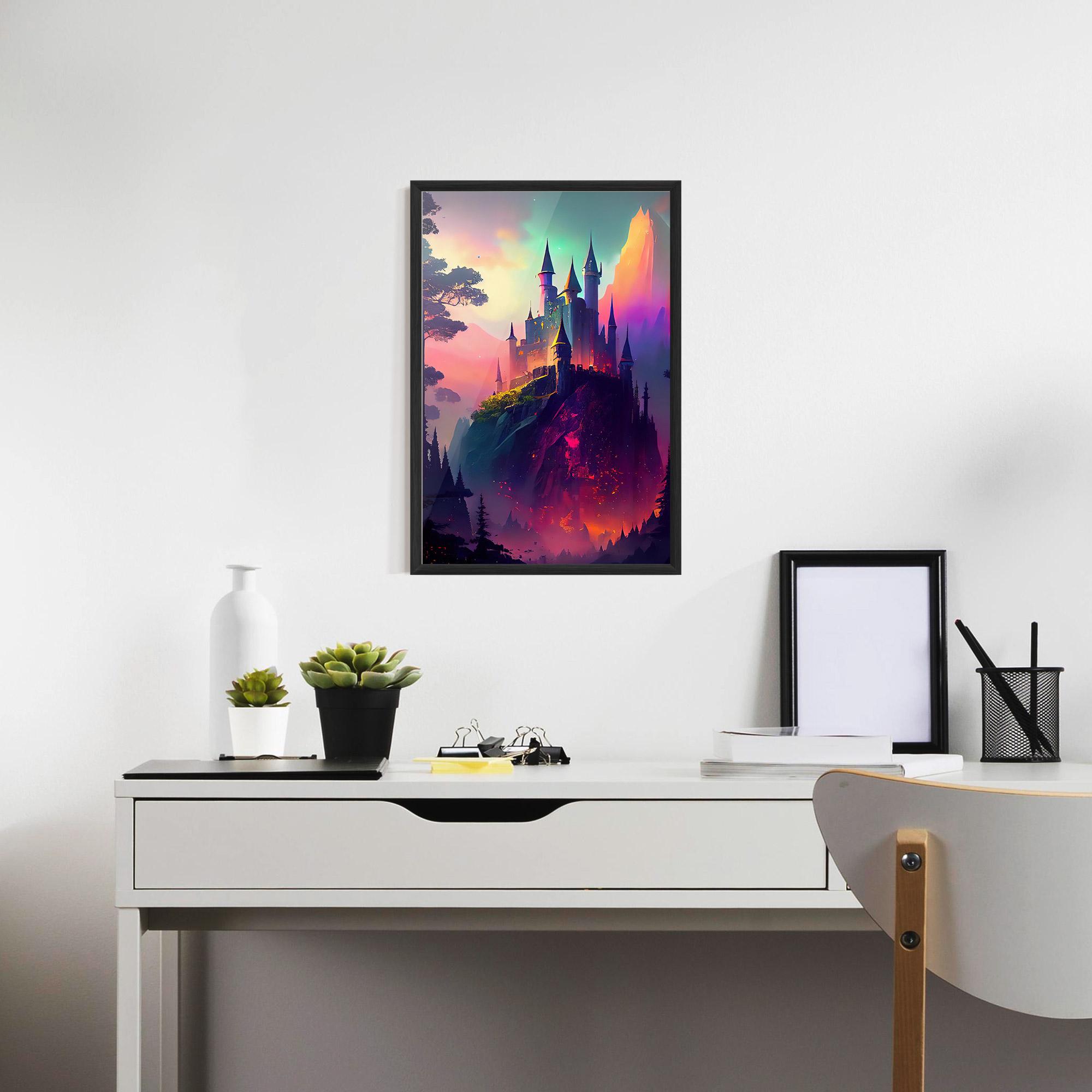 Poster Înrămat Purple Orange Castle mockup 7
