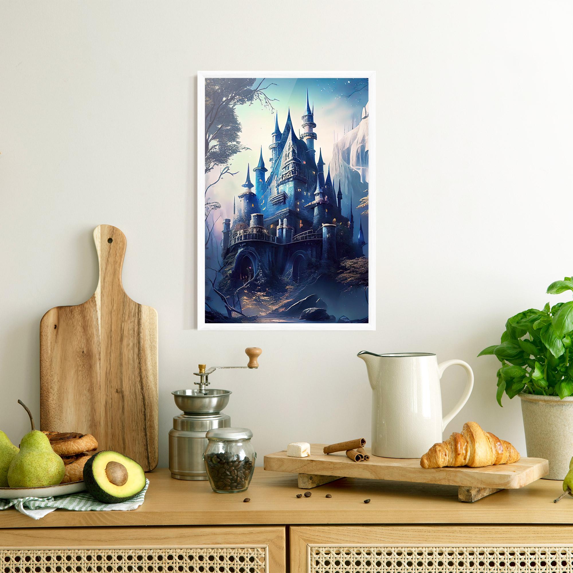 Poster Înrămat Blue Art Castle mockup 8