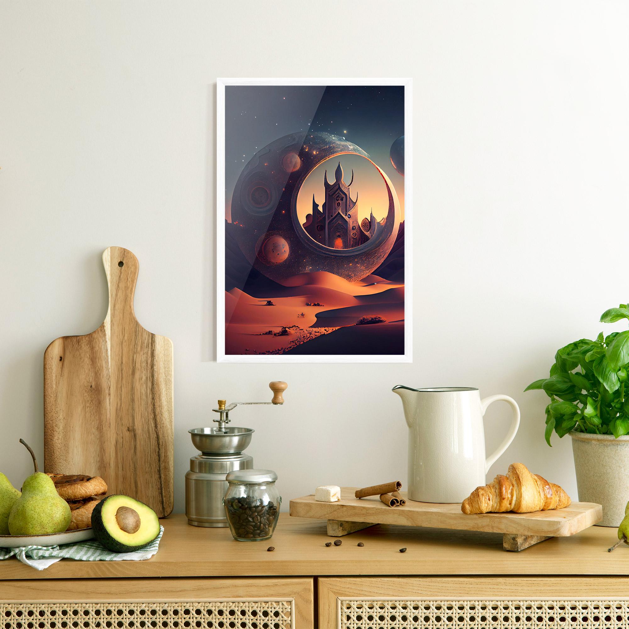Poster Înrămat Fantasy Desert Castle mockup 8