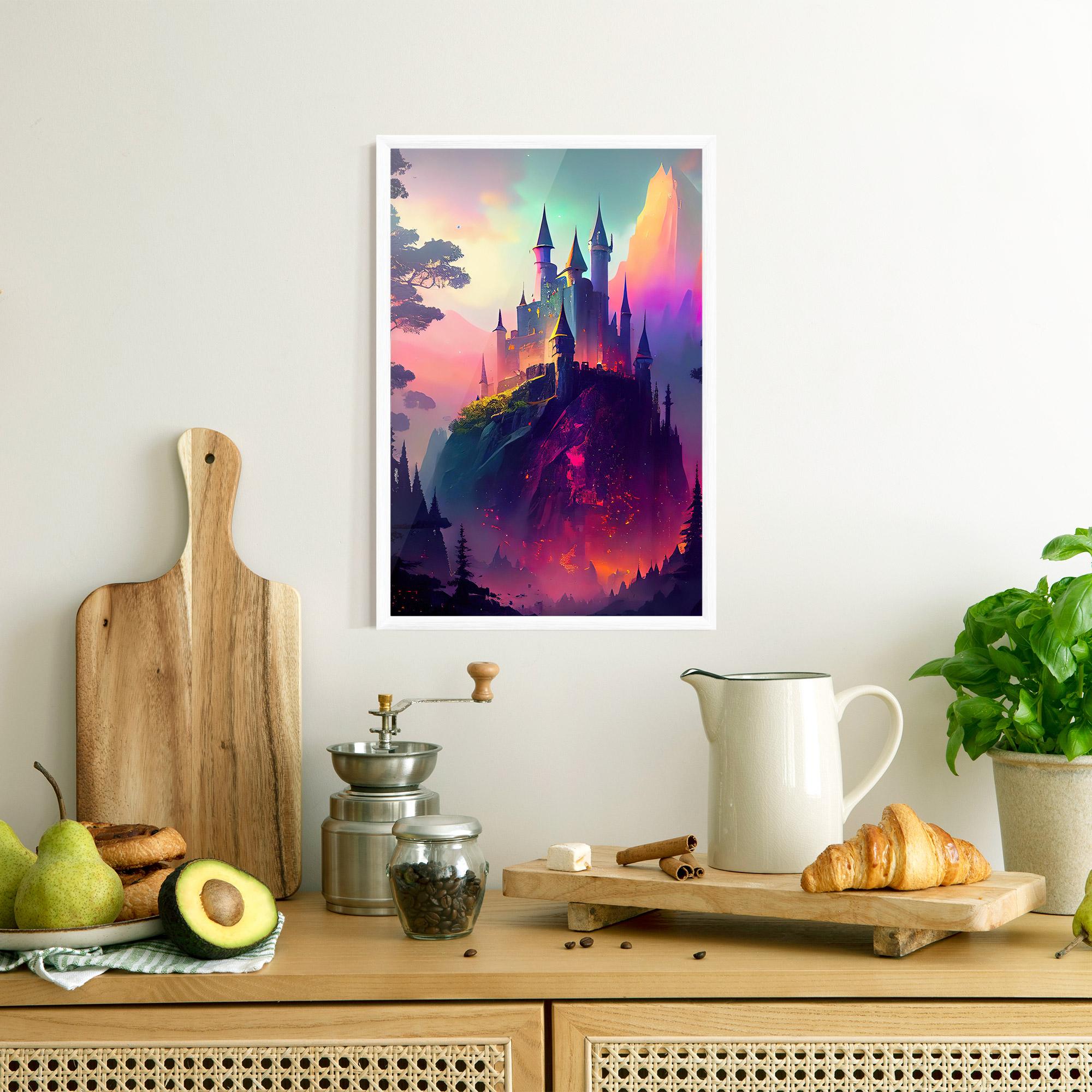 Poster Înrămat Purple Orange Castle mockup 8