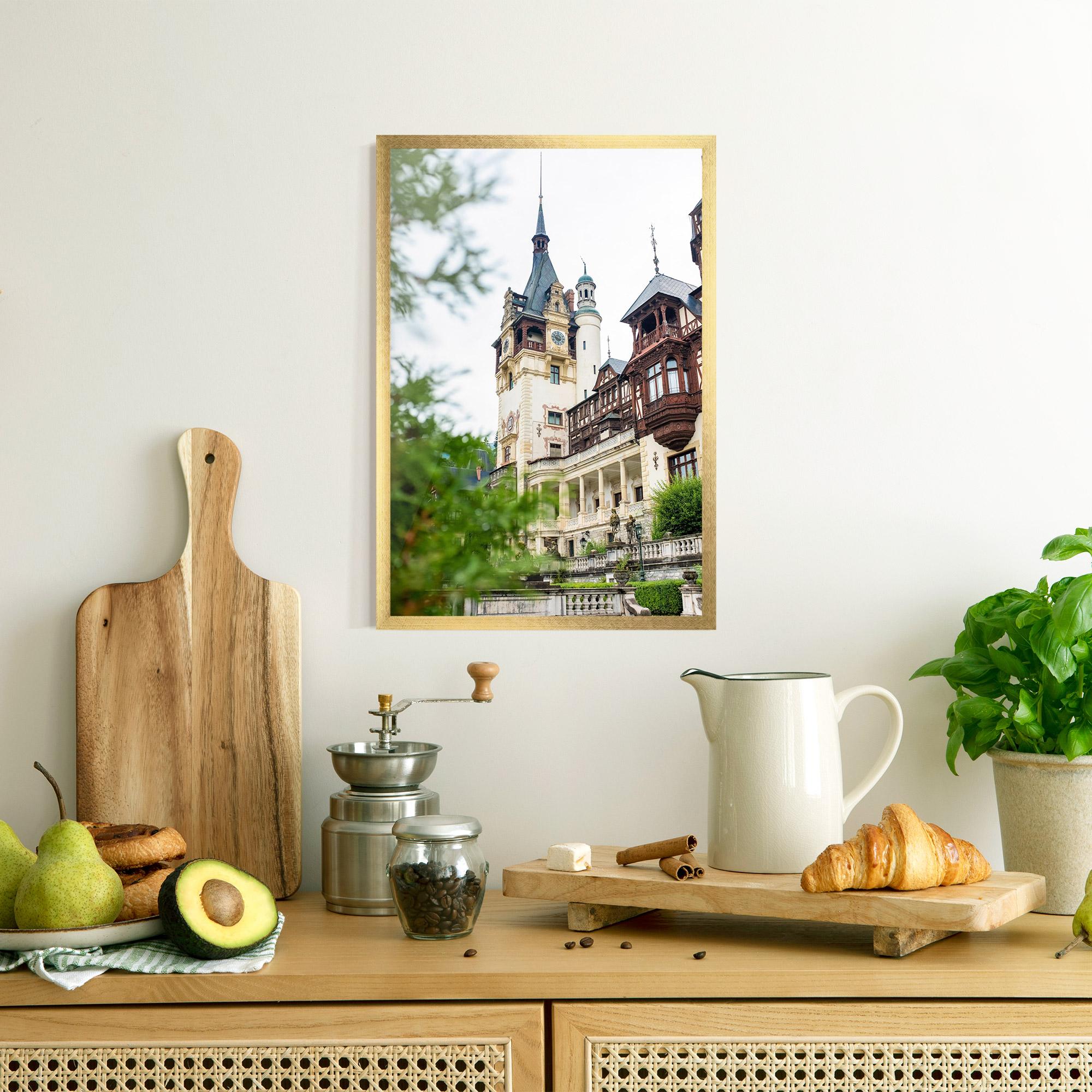 Poster Înrămat Peles Castle Romania mockup 8