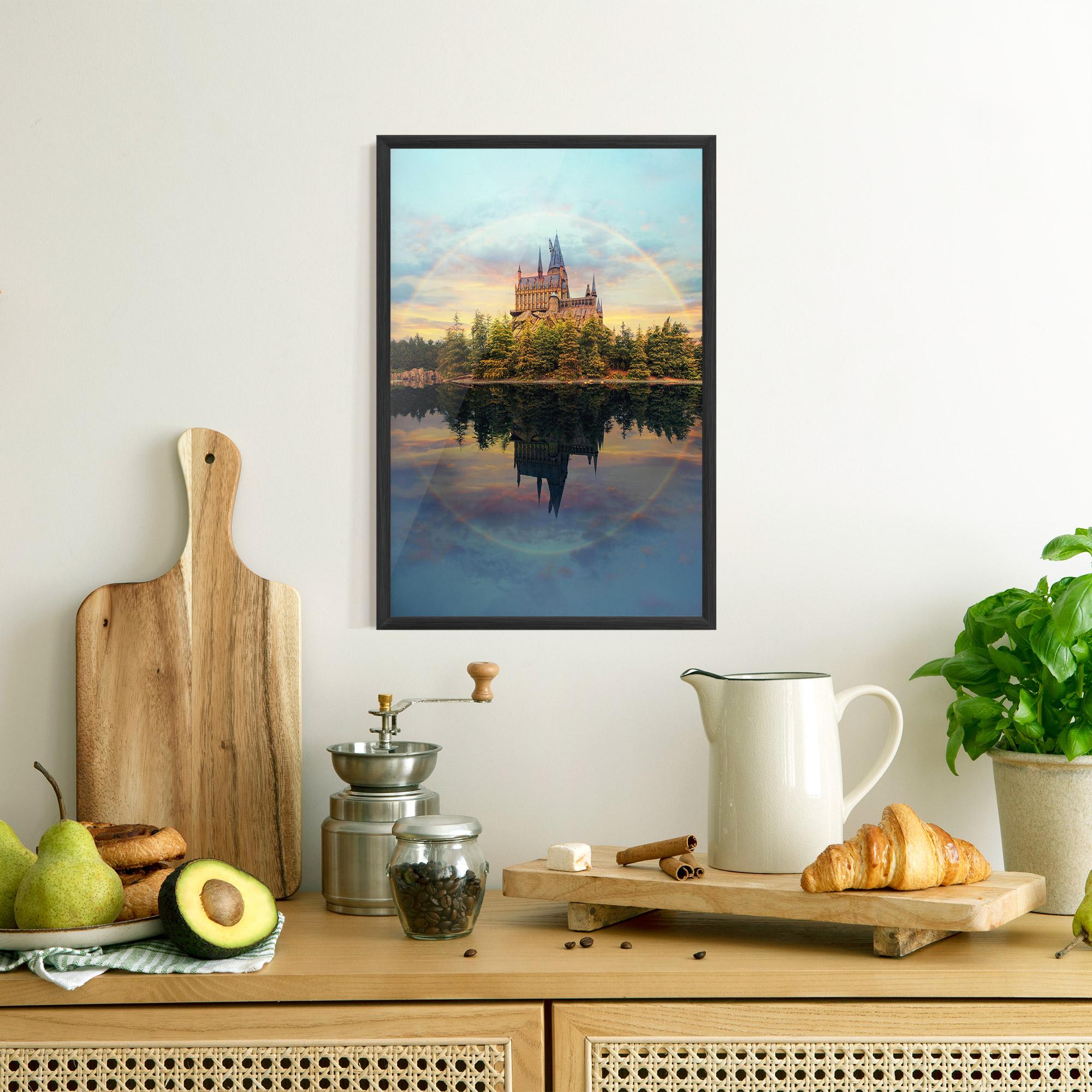 Poster Înrămat Hogwarts Castle mockup 8