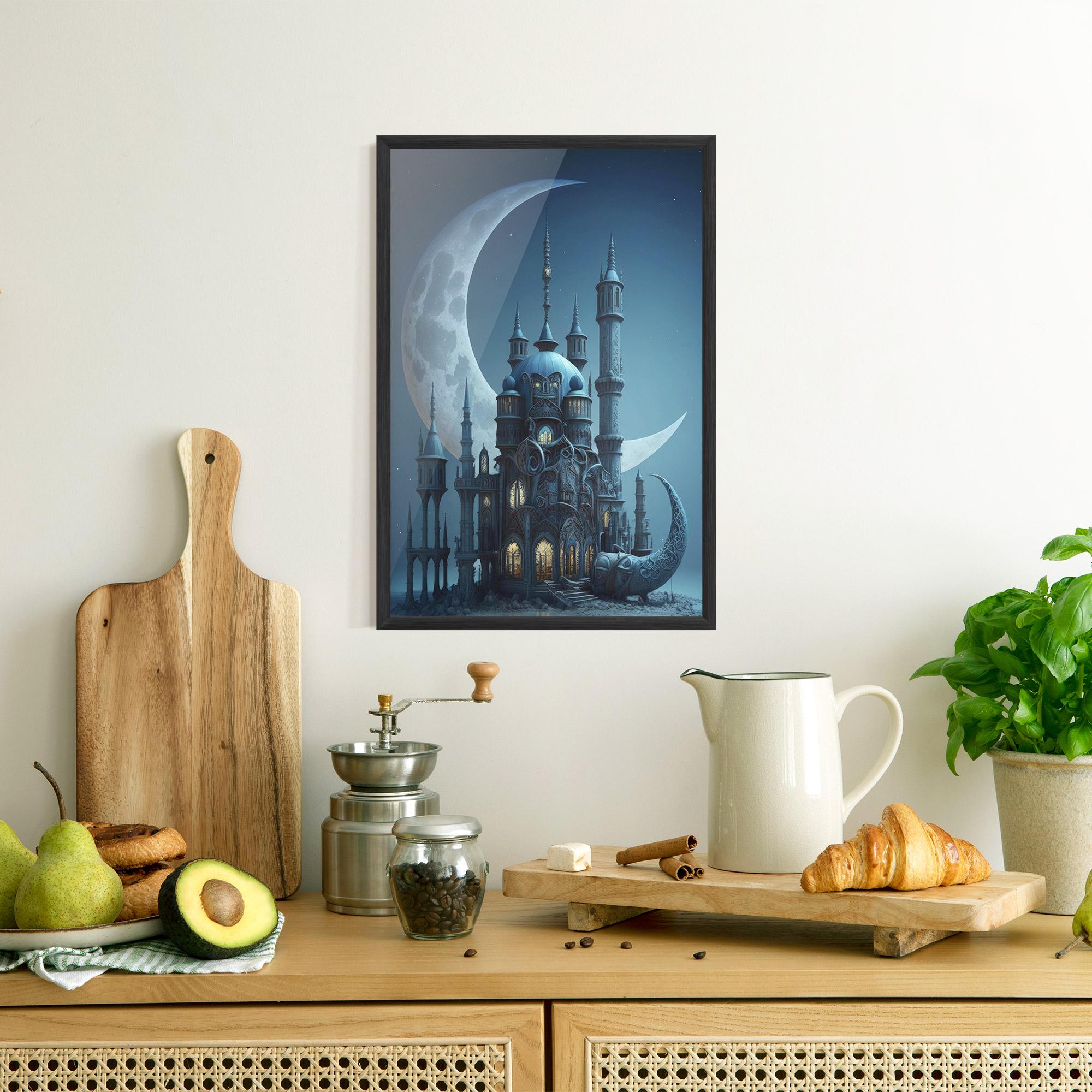 Poster Înrămat Mosque Moon mockup 8