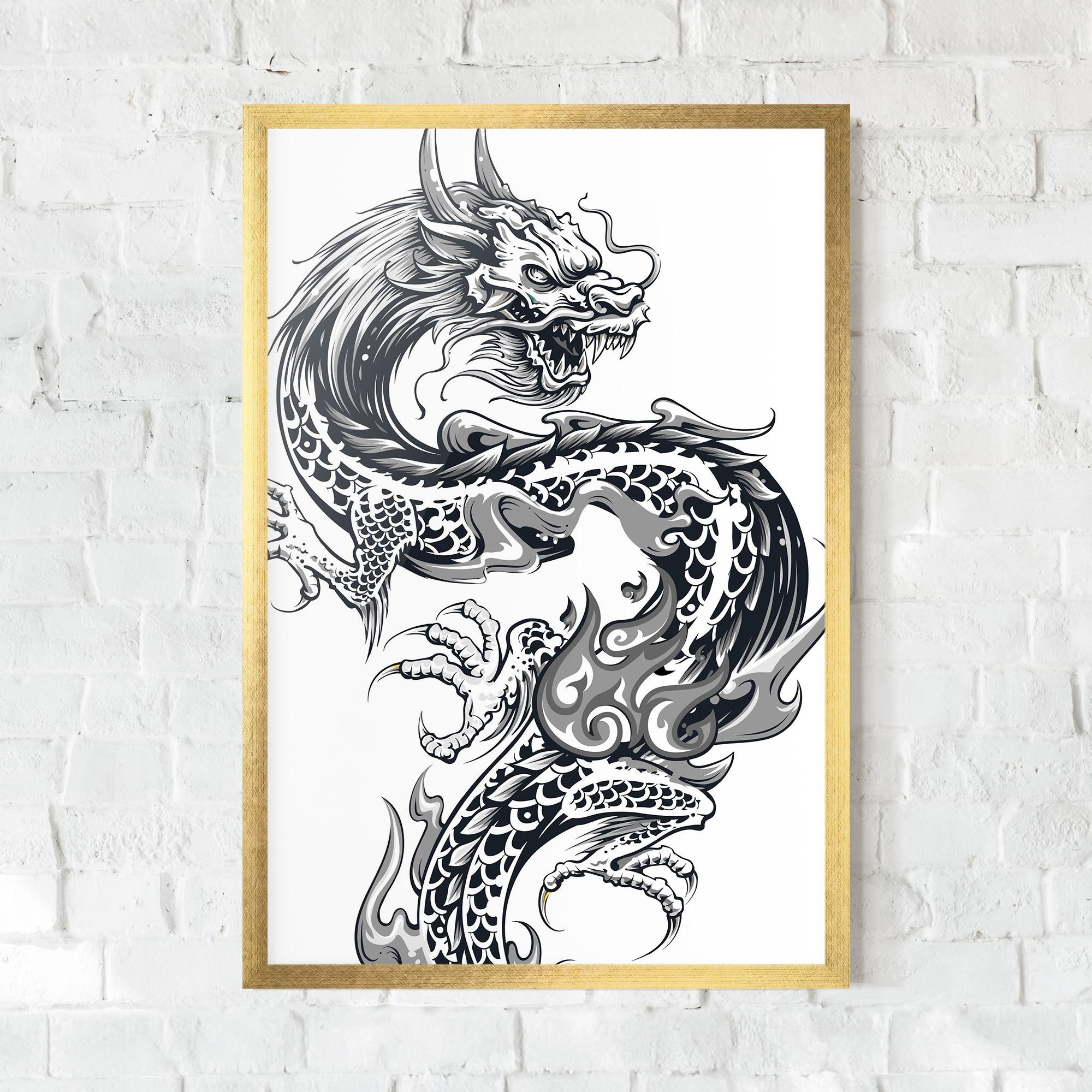 Poster Înrămat Dragon Line mockup 0