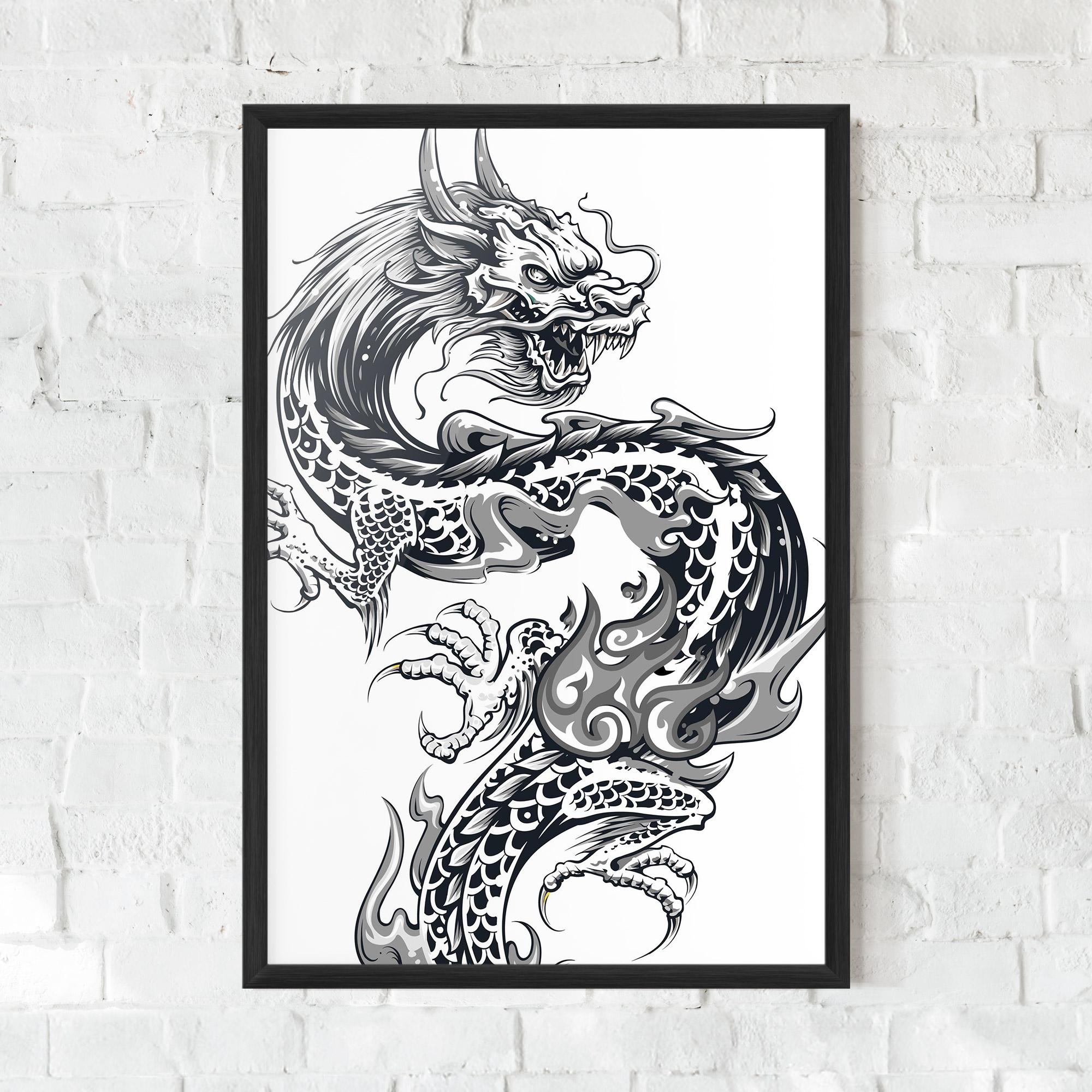 Poster Înrămat Dragon Line mockup 0