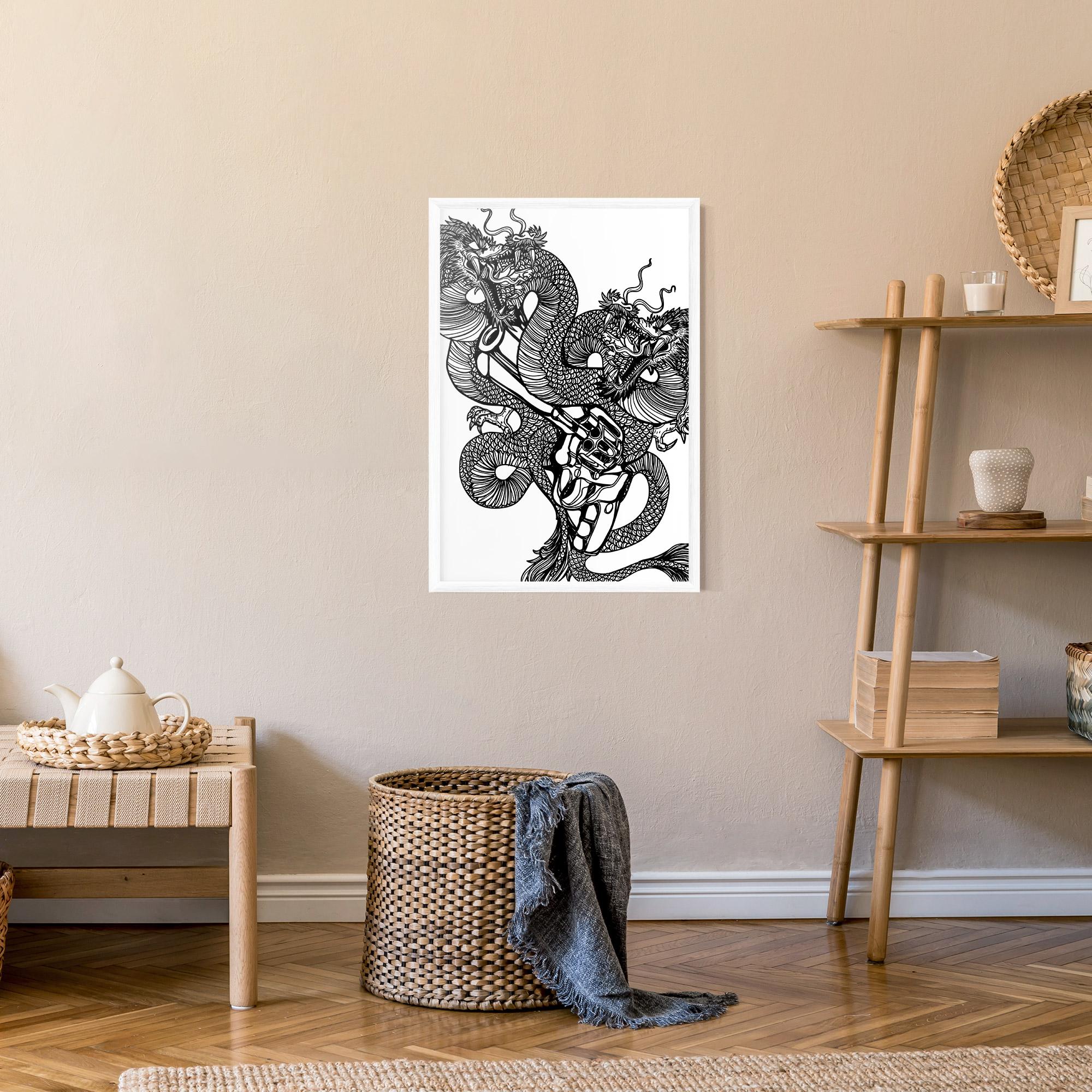 Poster Înrămat Dragon Gun mockup 9