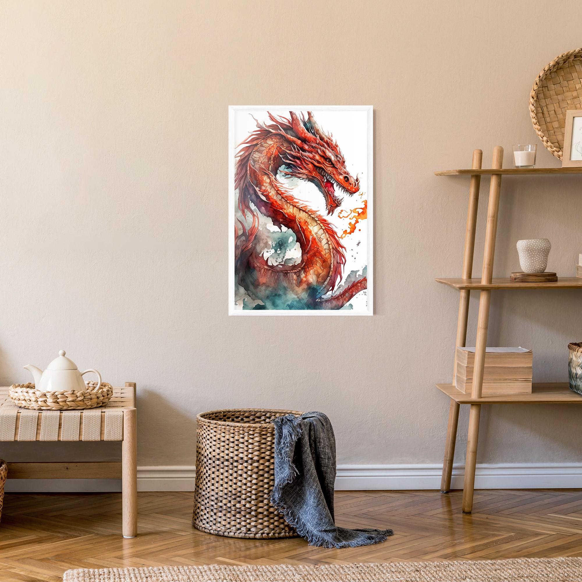 Poster Înrămat Fire Dragon mockup 9