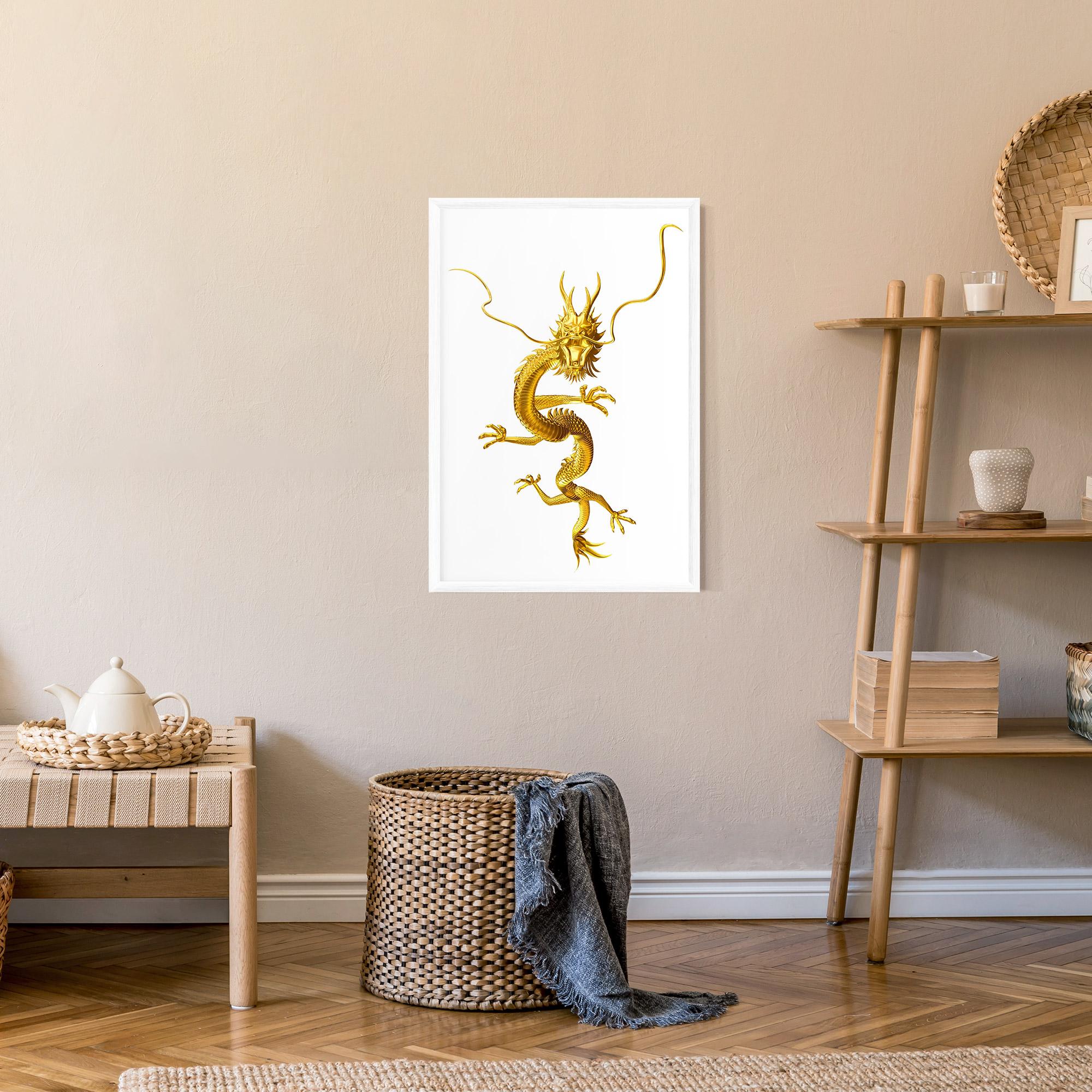 Poster Înrămat Golden Dragon mockup 9
