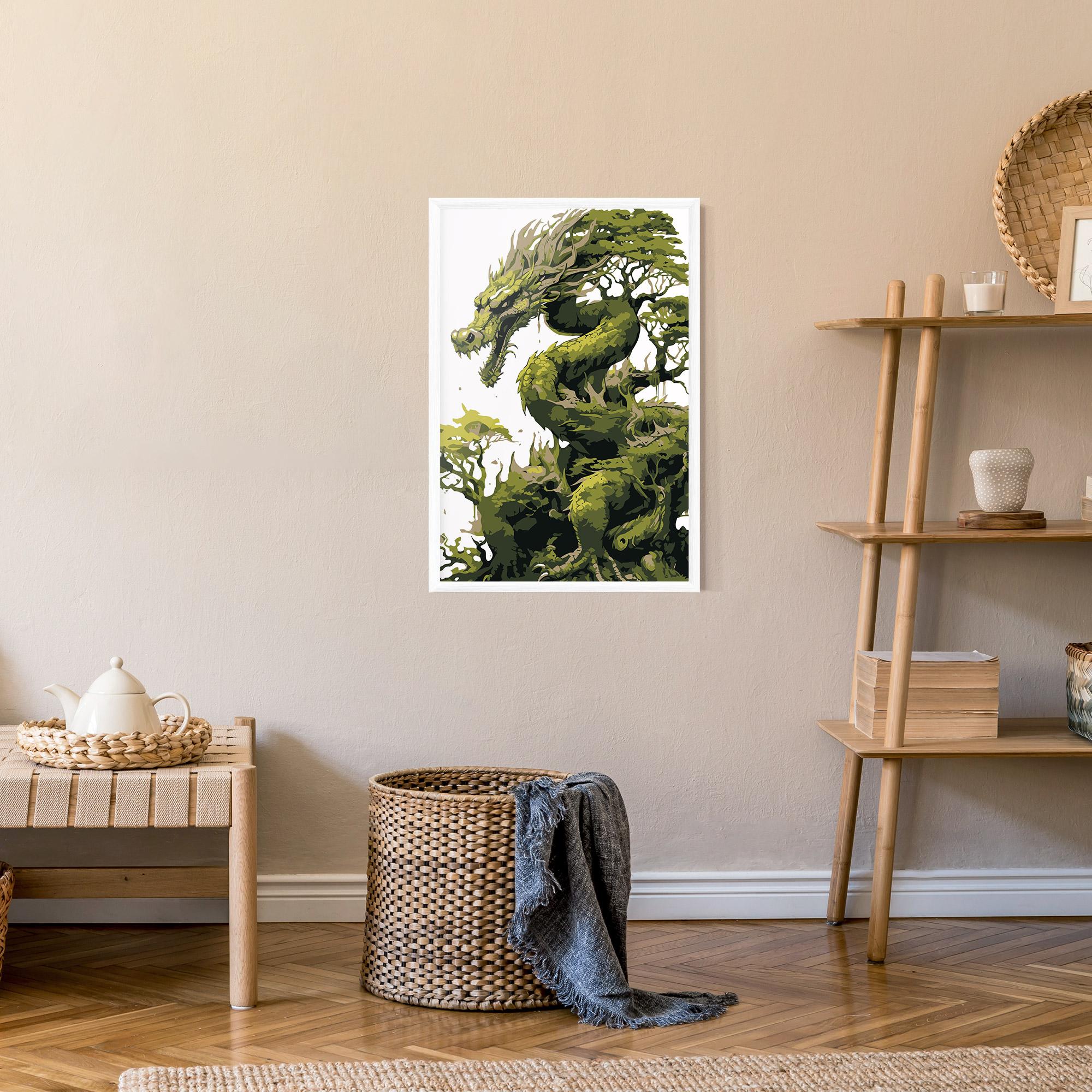 Poster Înrămat Green Nature Dragon mockup 9