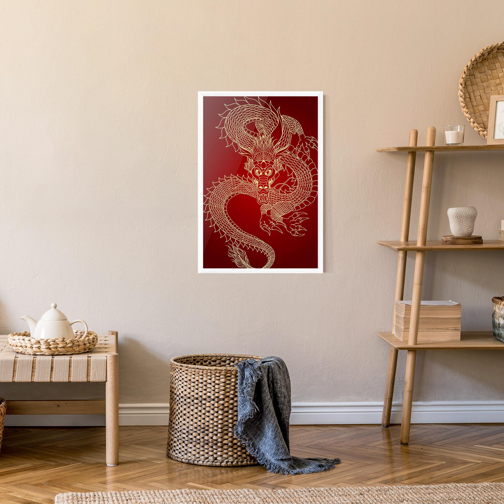 Poster Înrămat Traditional Dragon mockup 9
