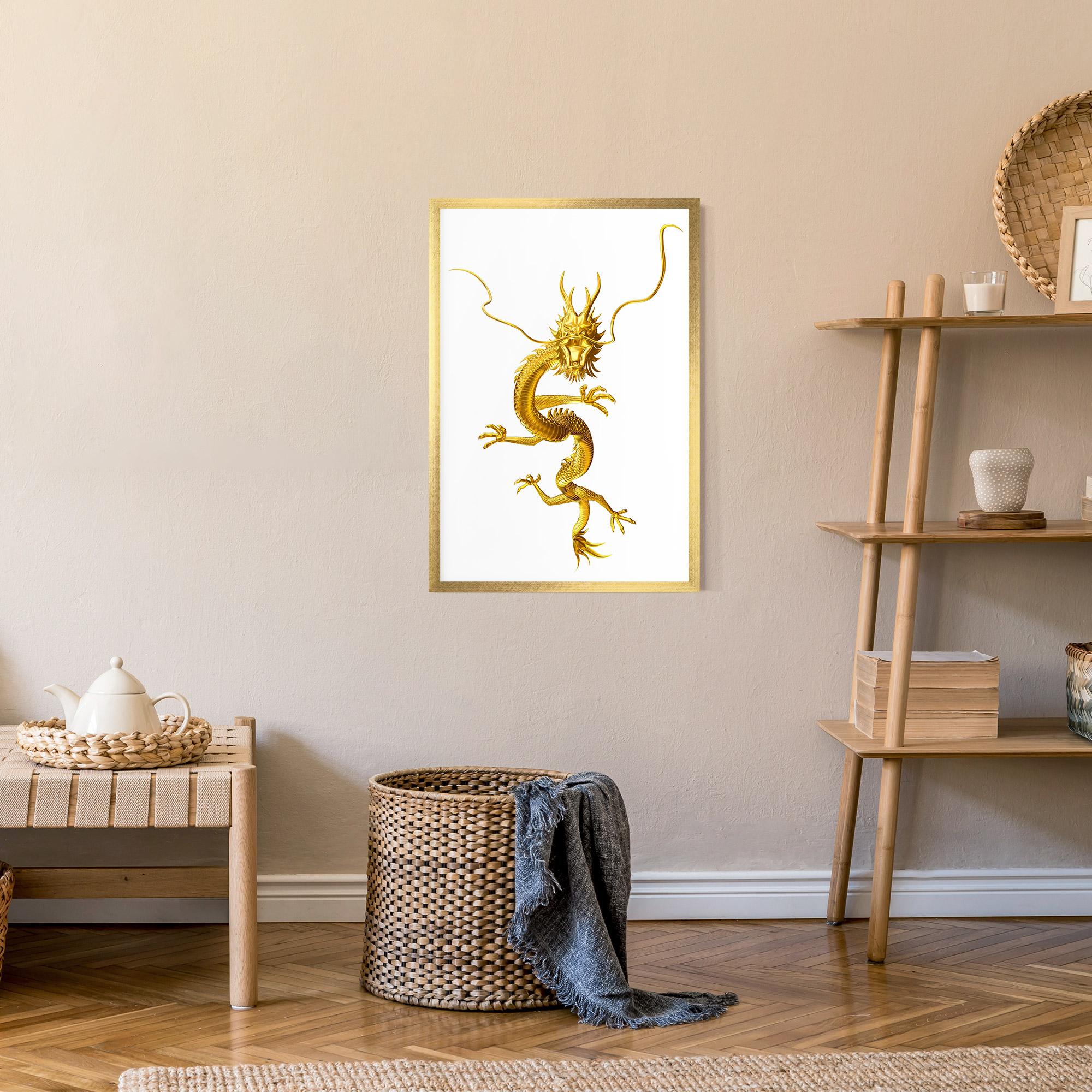 Poster Înrămat Golden Dragon mockup 9