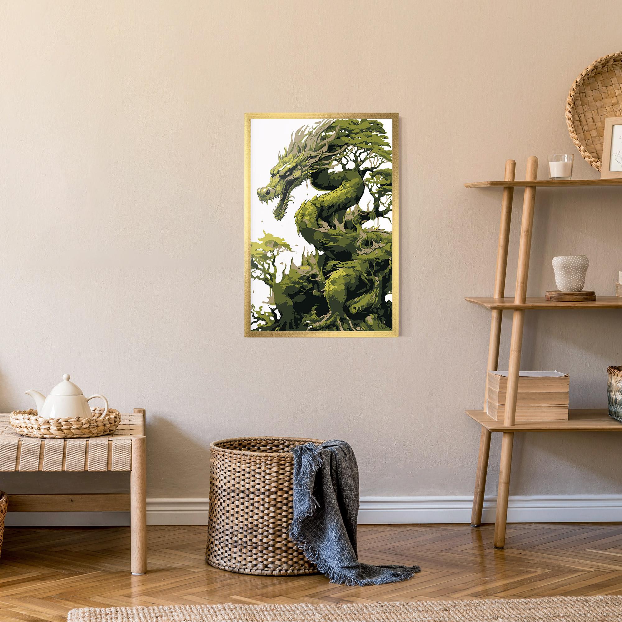 Poster Înrămat Green Nature Dragon mockup 9