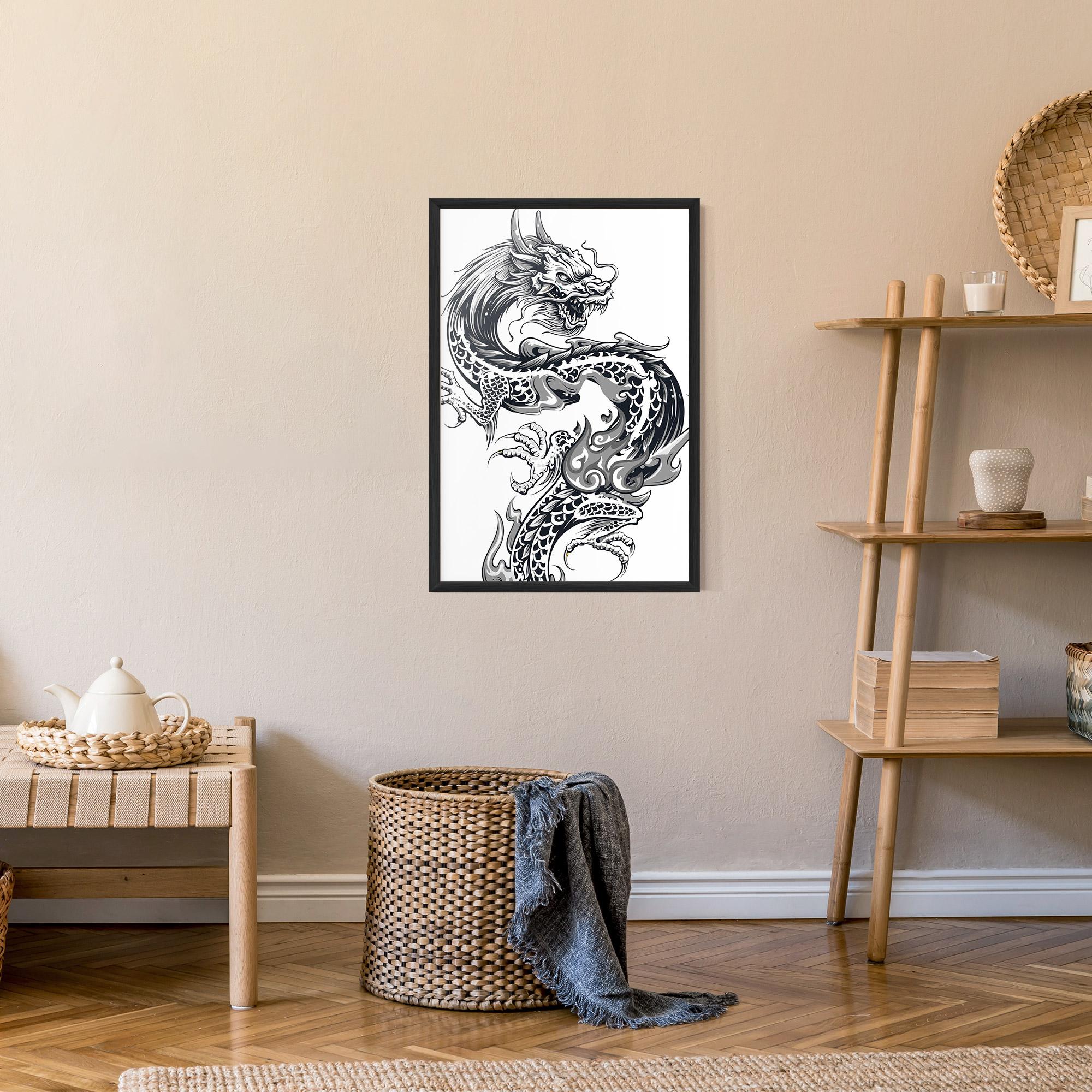 Poster Înrămat Dragon Line mockup 9