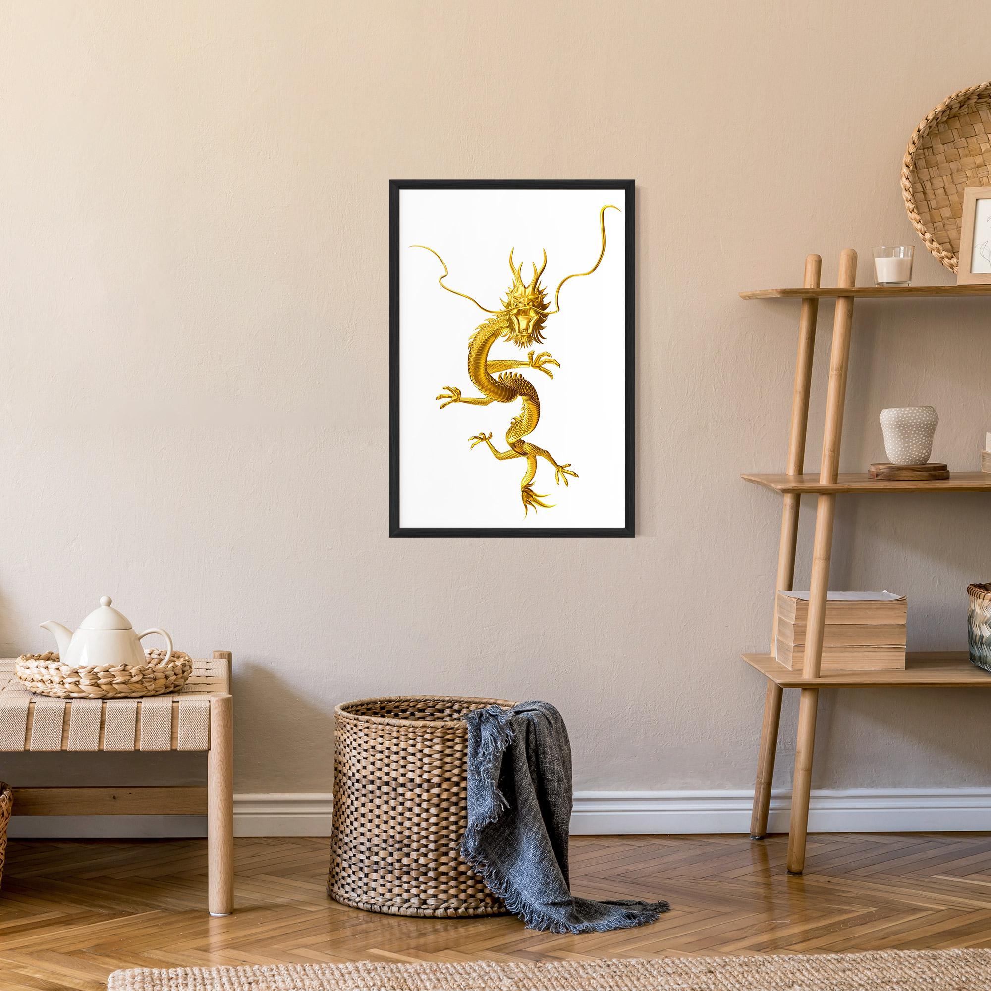 Poster Înrămat Golden Dragon mockup 9