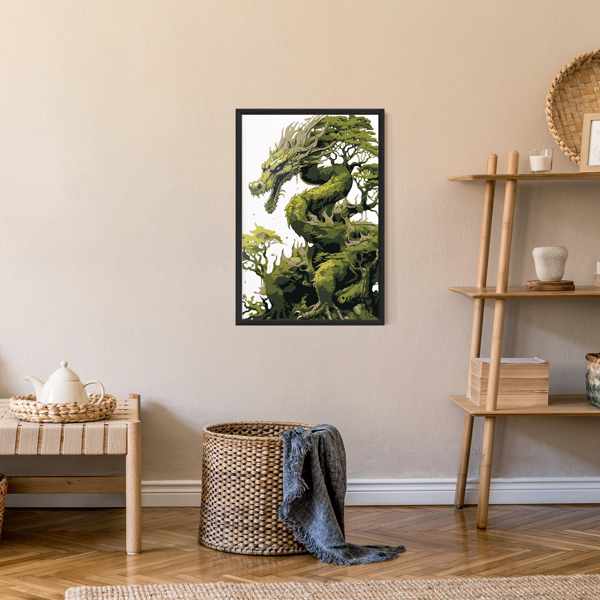 Poster Înrămat Green Nature Dragon mockup 9