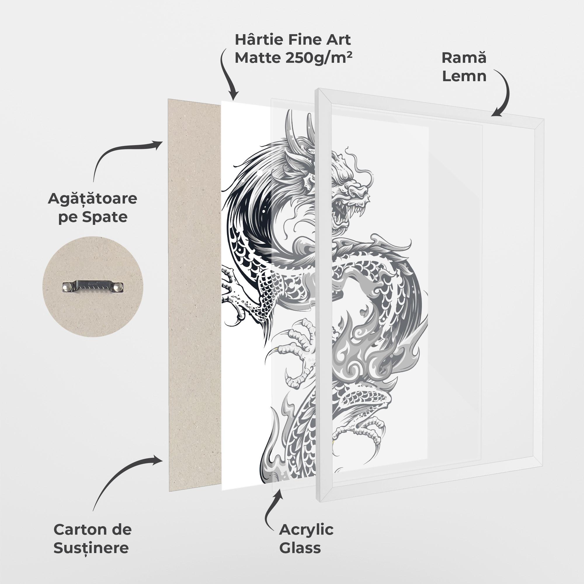 Poster Înrămat Dragon Line mockup 1