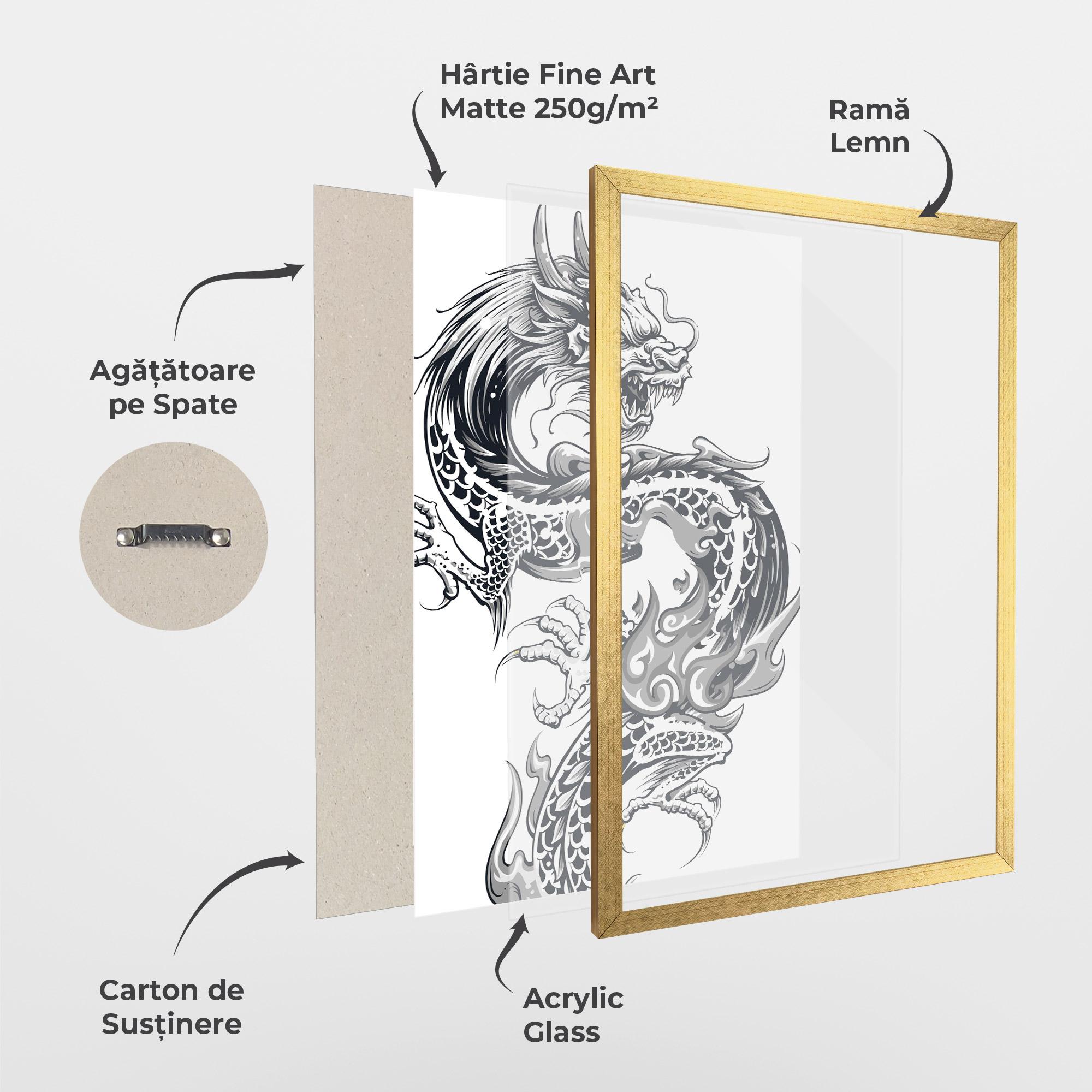 Poster Înrămat Dragon Line mockup 1